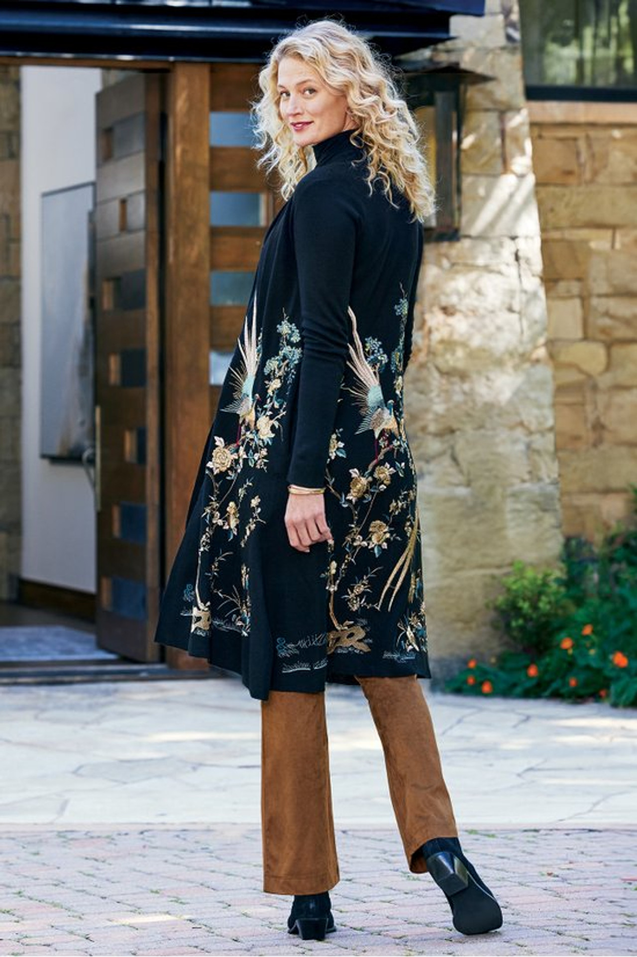 Ava Embroidered Cardigan - Soft Surroundings Outlet