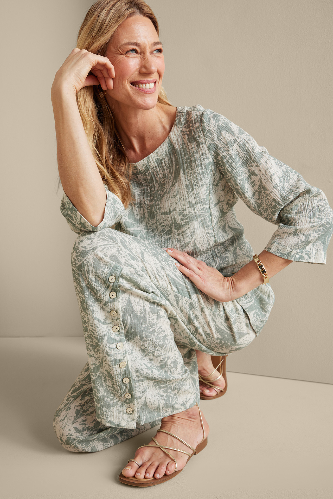 Oceo Gauze Wide-Leg Pants - Soft Surroundings Outlet