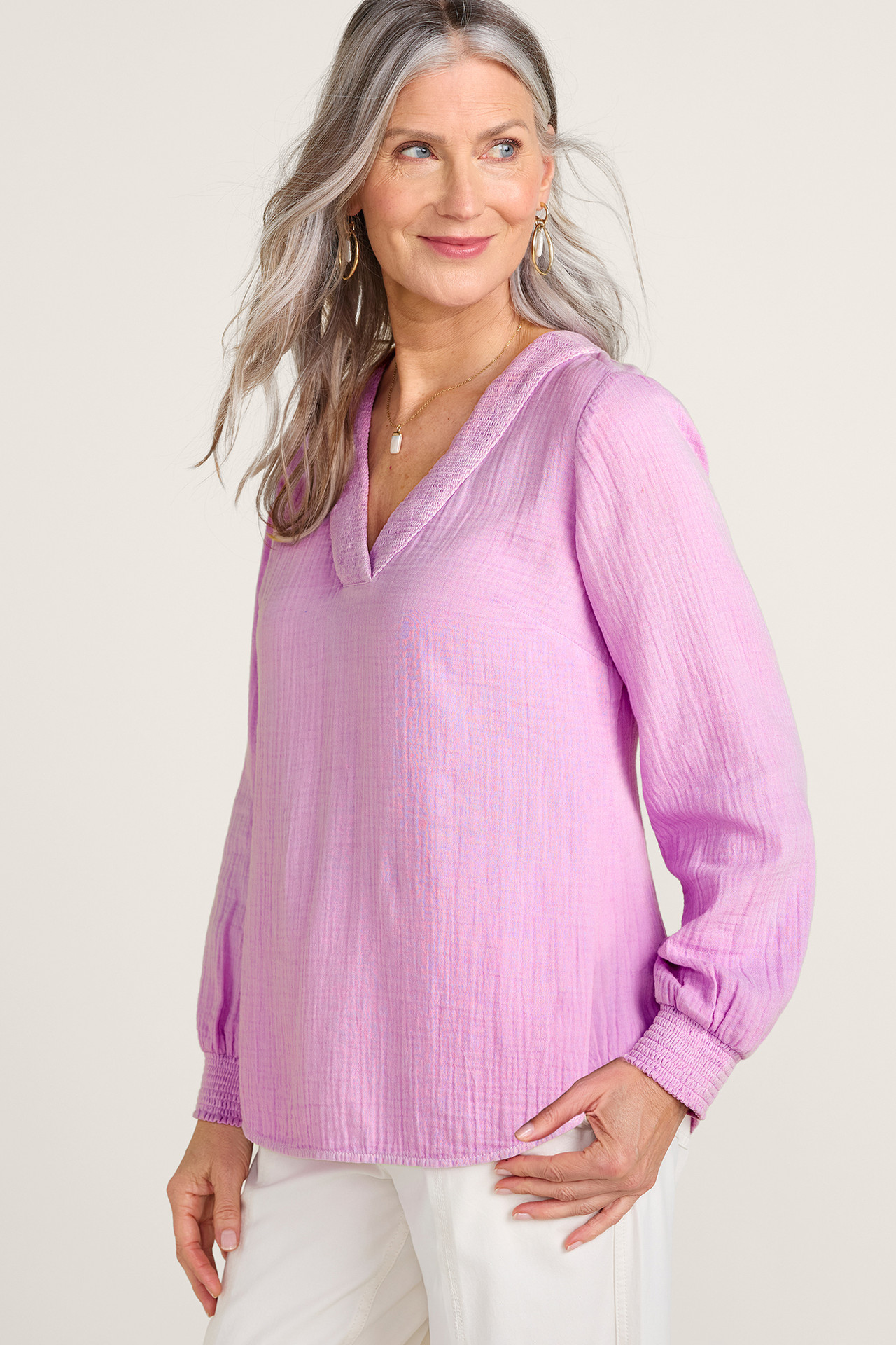 Genna Gauze Top - Soft Surroundings Outlet
