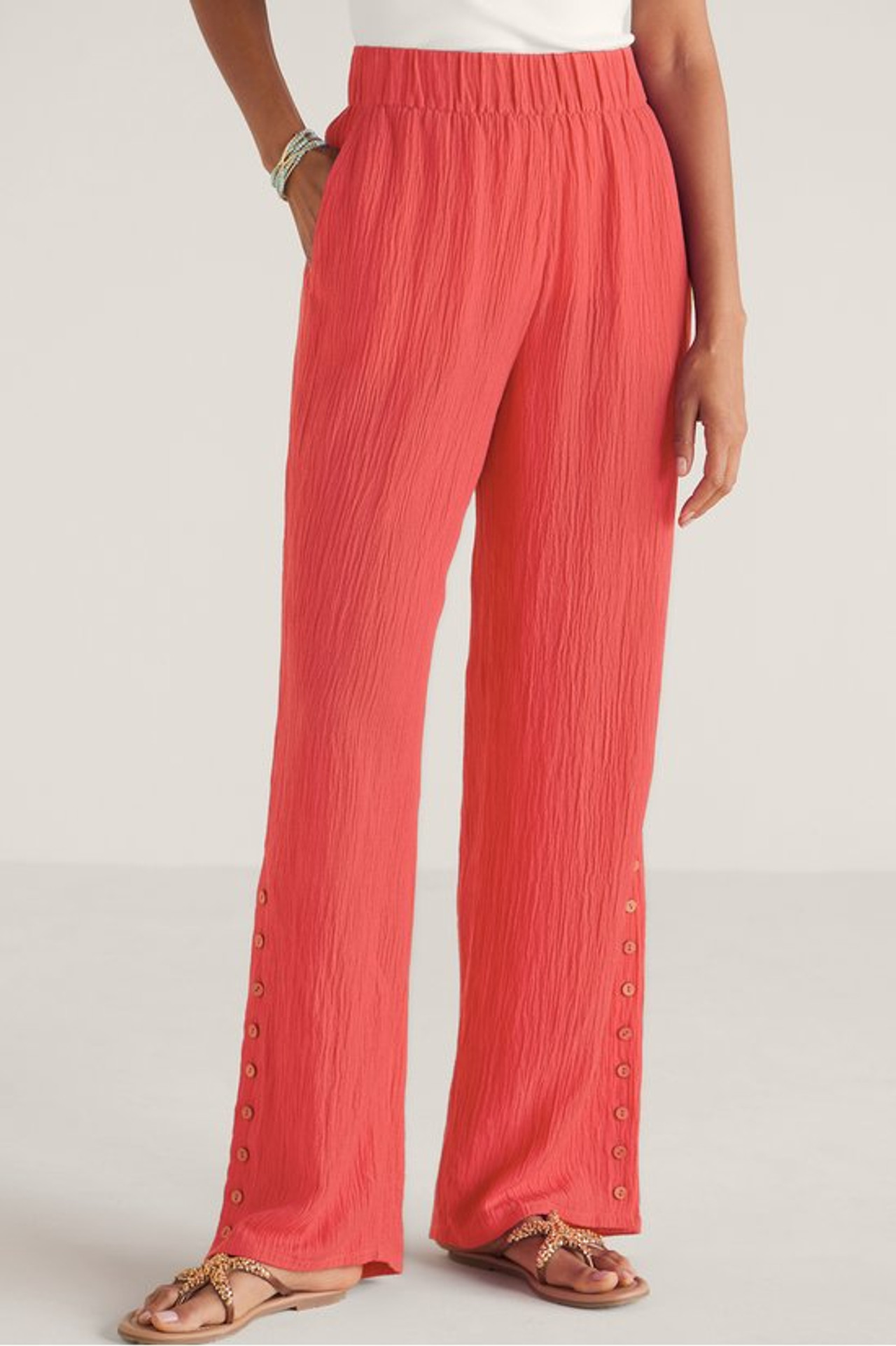 Oceo Gauze Wide-Leg Pants - Soft Surroundings Outlet
