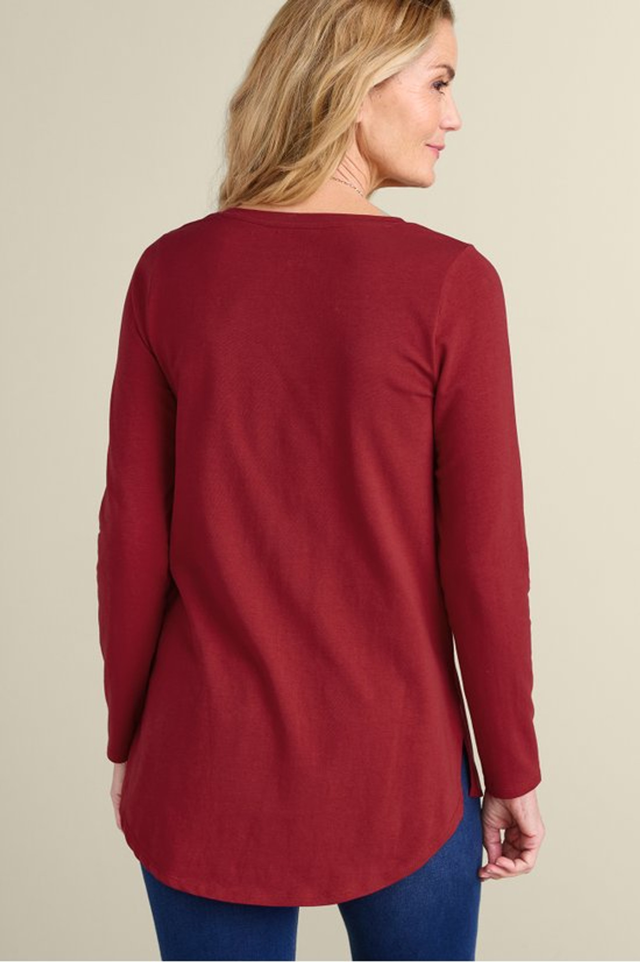SoftEssential™ Supima® Isabel Long Sleeve Tunic - Soft Surroundings Outlet