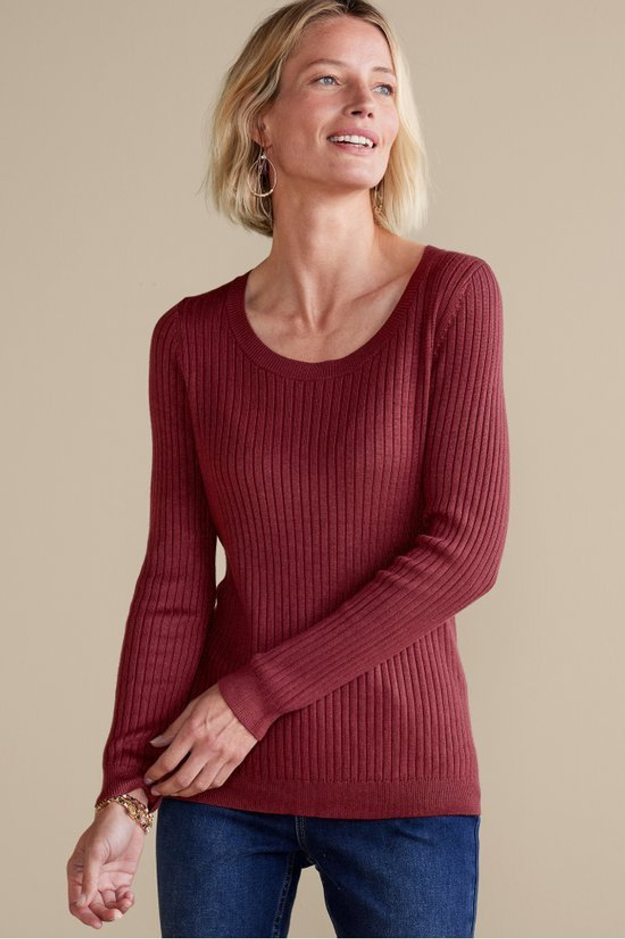 SoftEssential™ Ribbed Pullover Sweater - Soft Surroundings Outlet