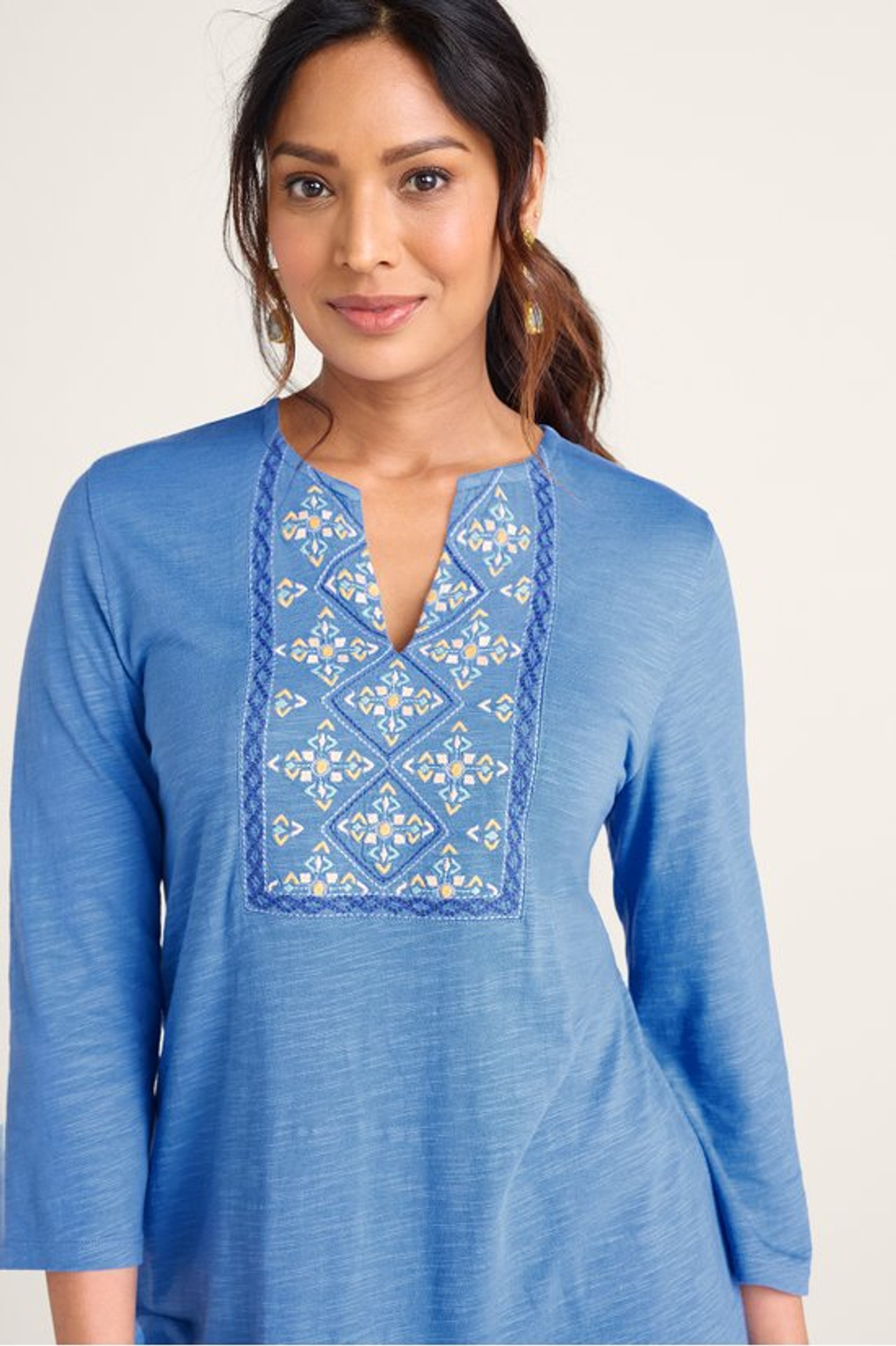 Rumi Embroidered Tunic - Soft Surroundings Outlet