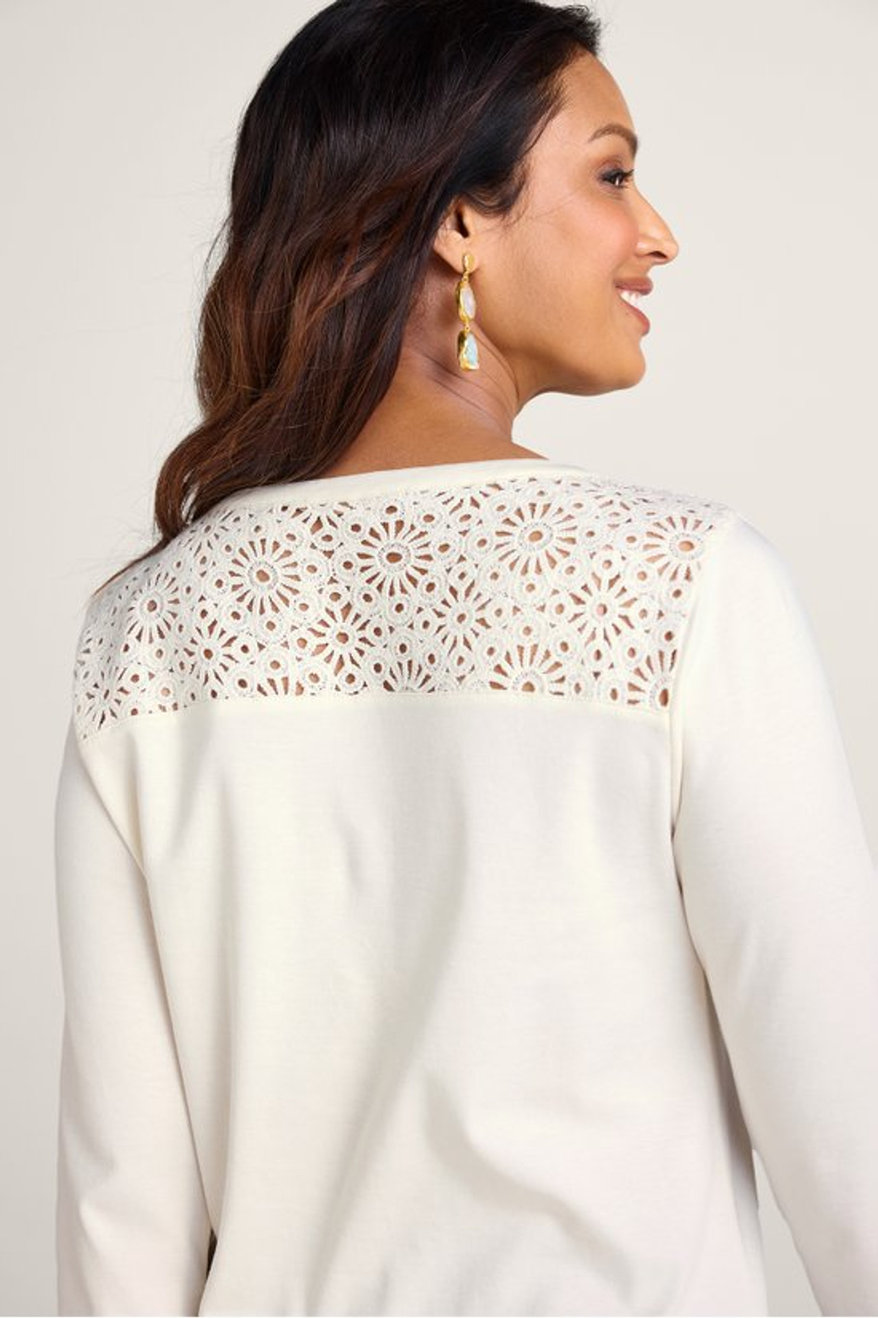 Rhae Lace Button Top - Soft Surroundings Outlet