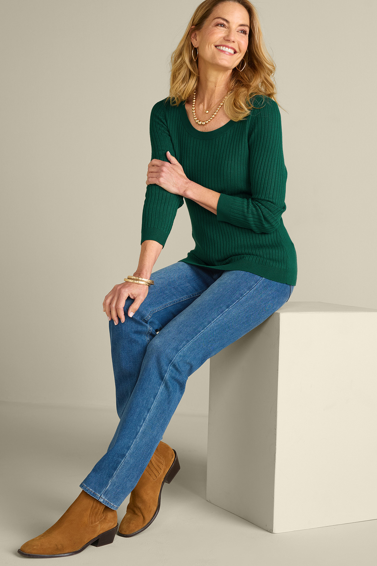 SoftEssential™ Ribbed Pullover Sweater - Soft Surroundings Outlet