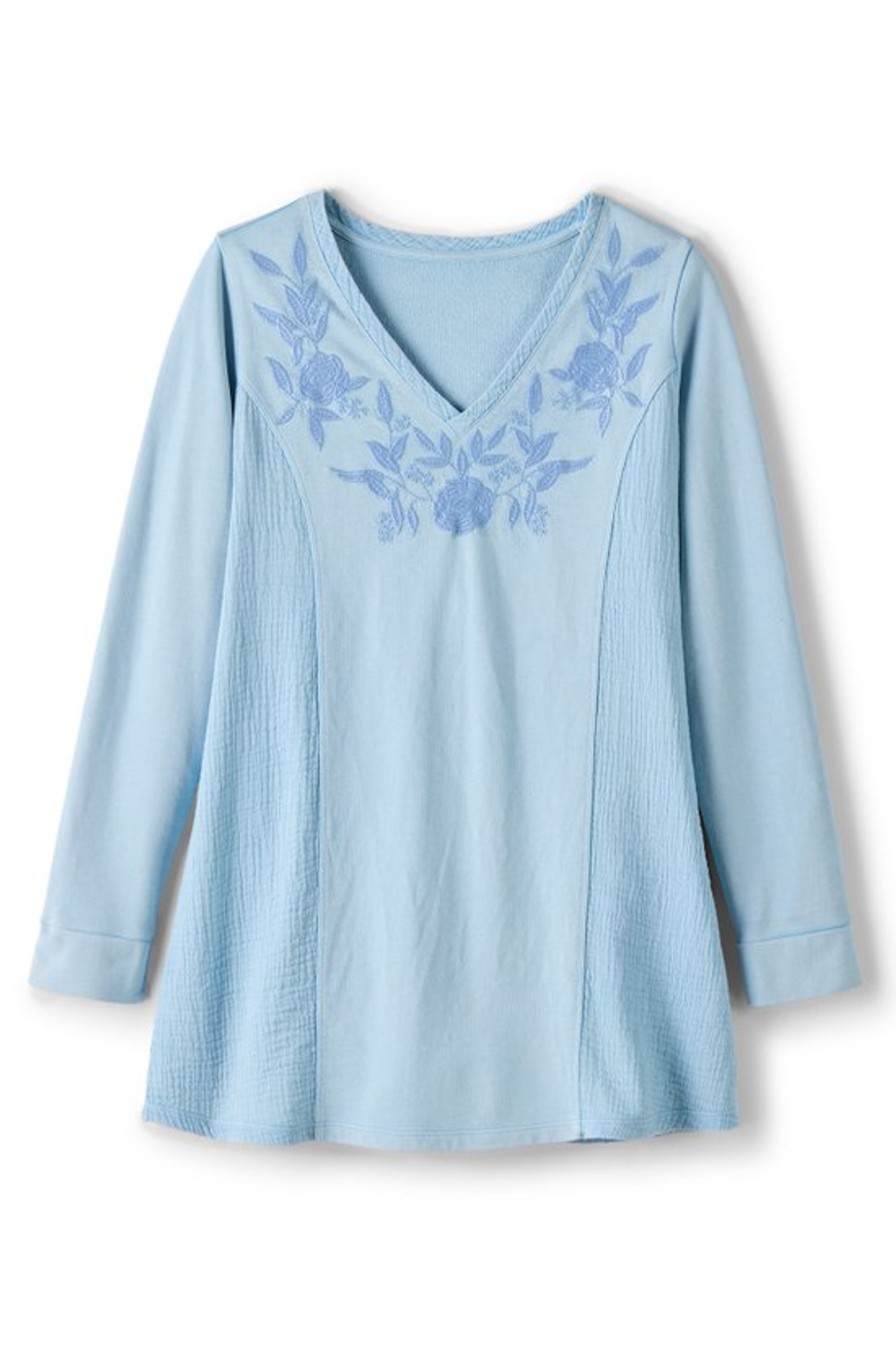 Salome French Terry & Gauze Tunic - Soft Surroundings Outlet
