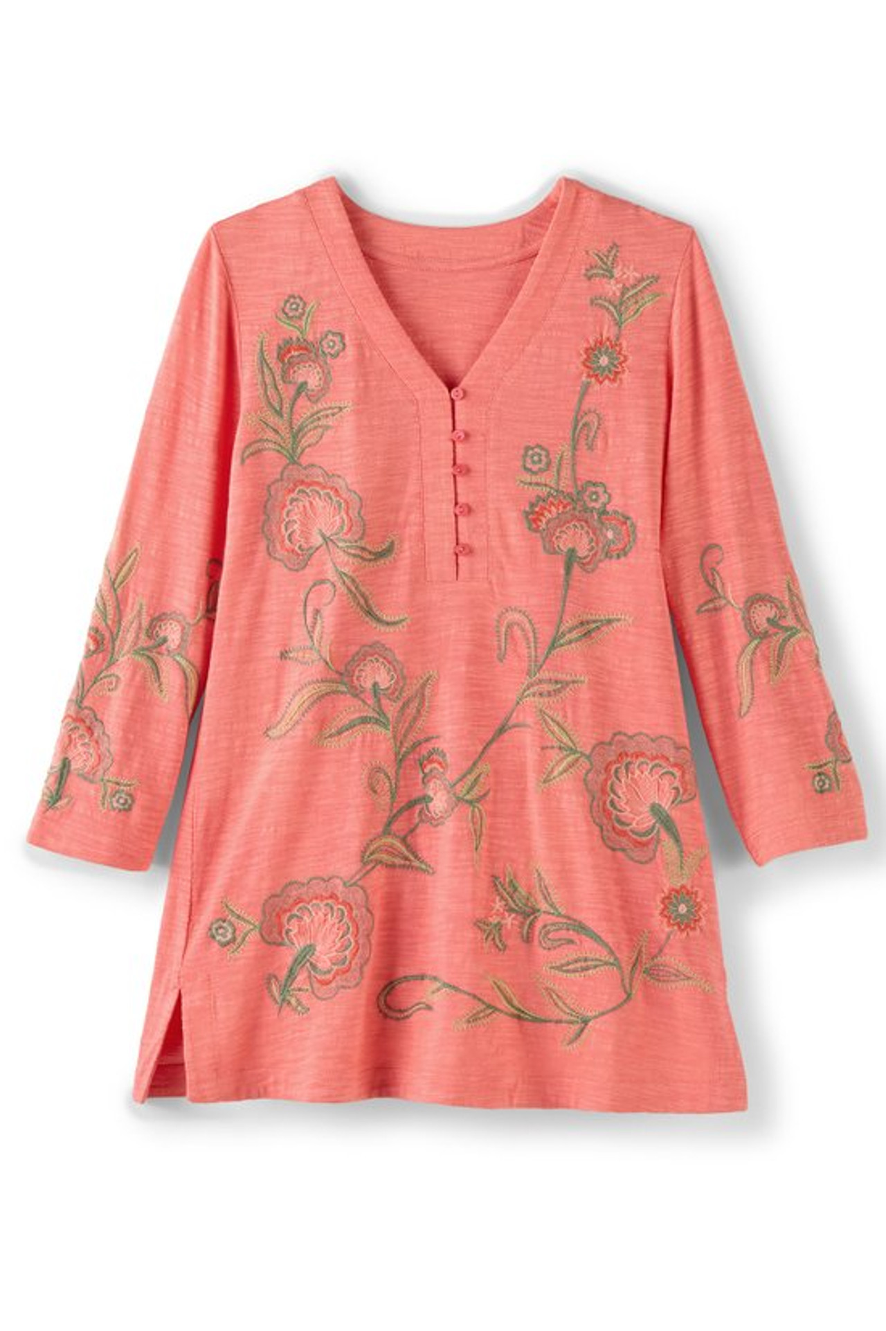 Kaleen Embroidered Tunic - Soft Surroundings Outlet