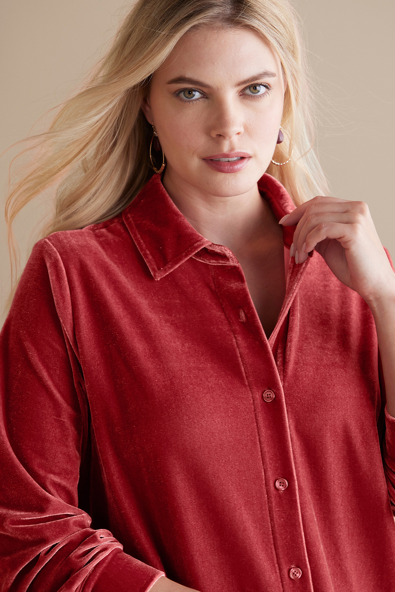 Velvet Boyfriend Tunic Shirt - Soft Surroundings Outlet