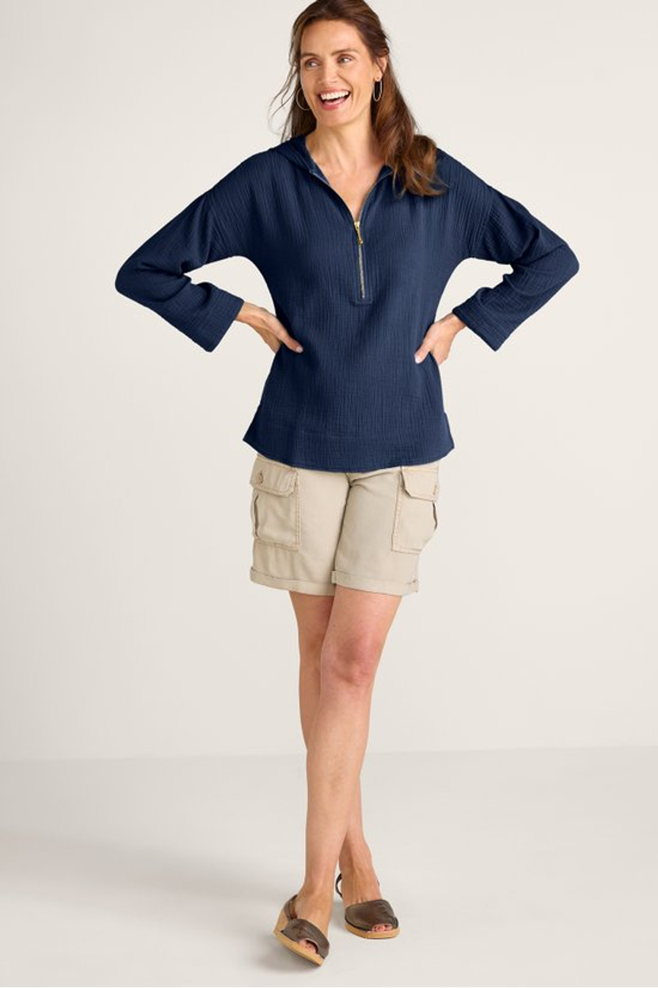 Kemia Gauze Hoodie - Soft Surroundings Outlet