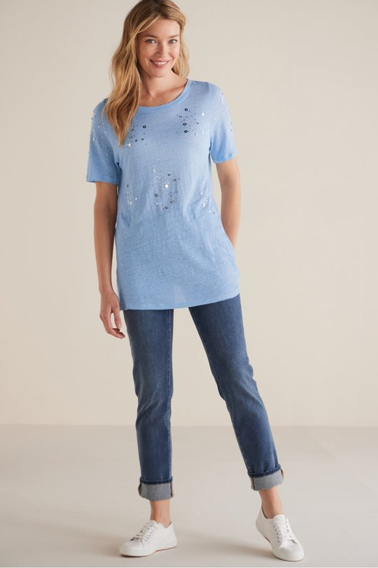Astra Linen Tee - Soft Surroundings Outlet