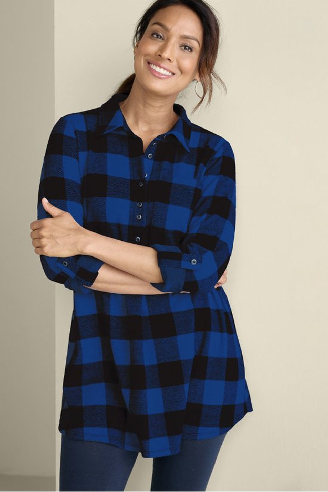 Mad About Plaid Tunic - Soft Surroundings Outlet
