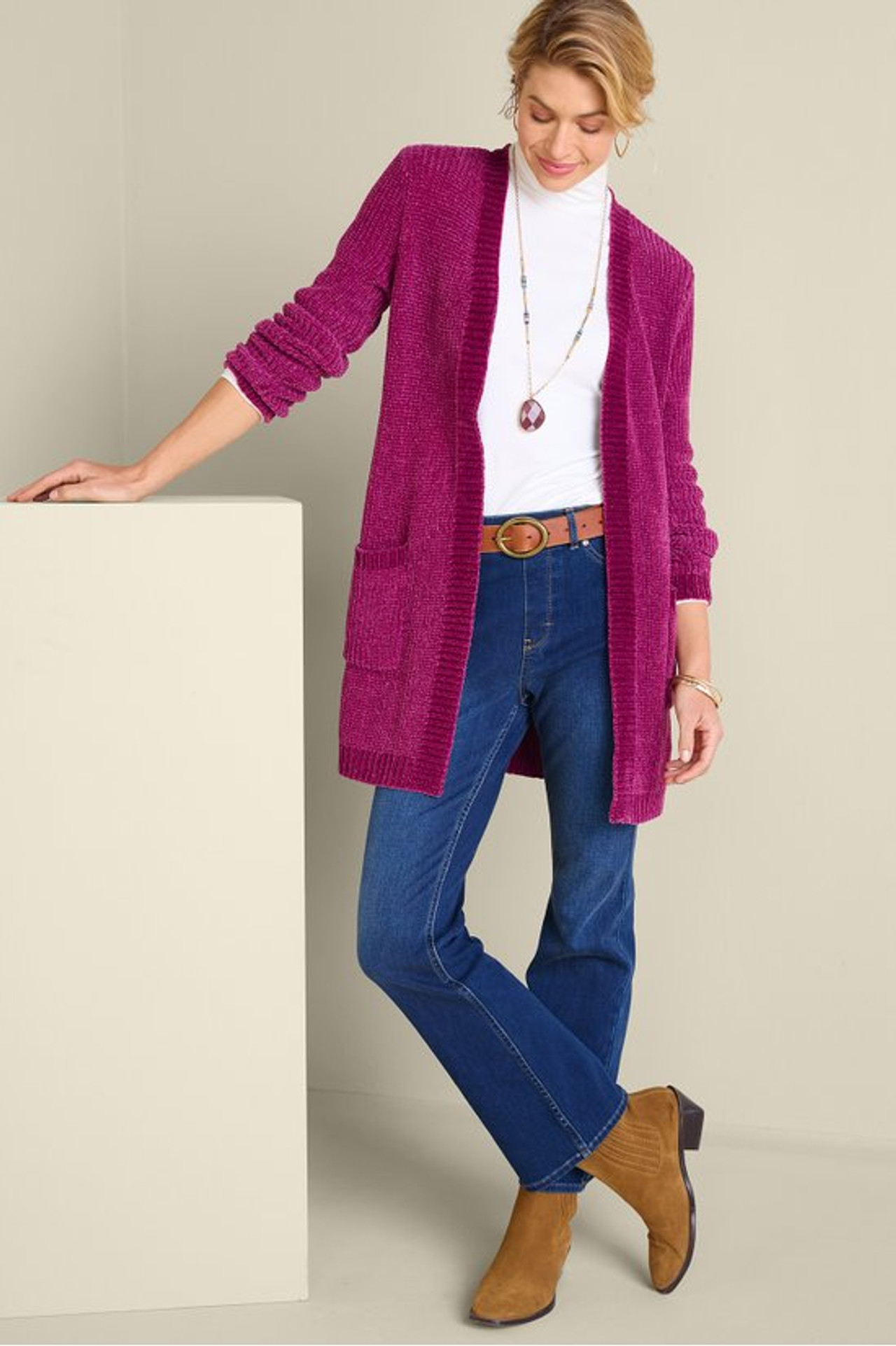 Faith Chenille Cardigan - Soft Surroundings Outlet