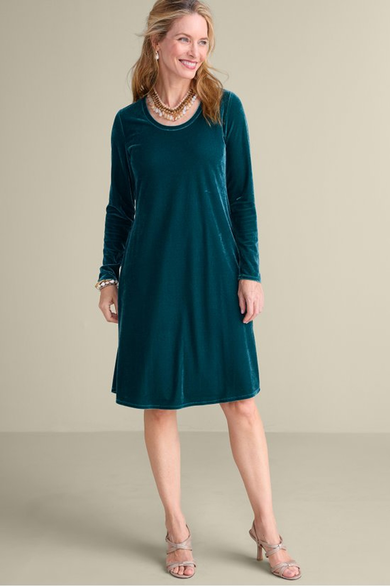 Short Santiago Velvet Dress - Soft Surroundings Outlet