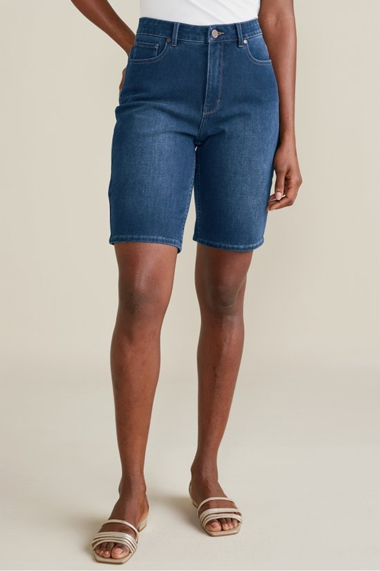 Ultimate Denim Slim Leg Shorts - Soft Surroundings Outlet