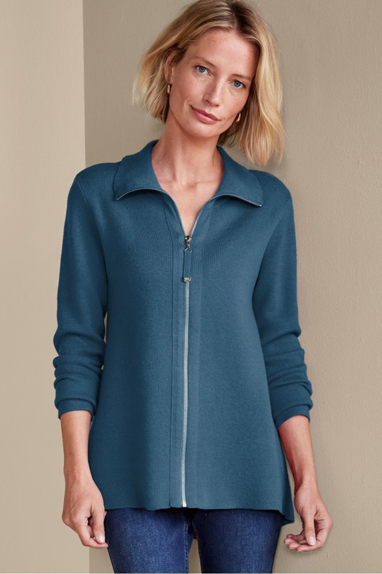 Meria Zip Cardi - Soft Surroundings Outlet