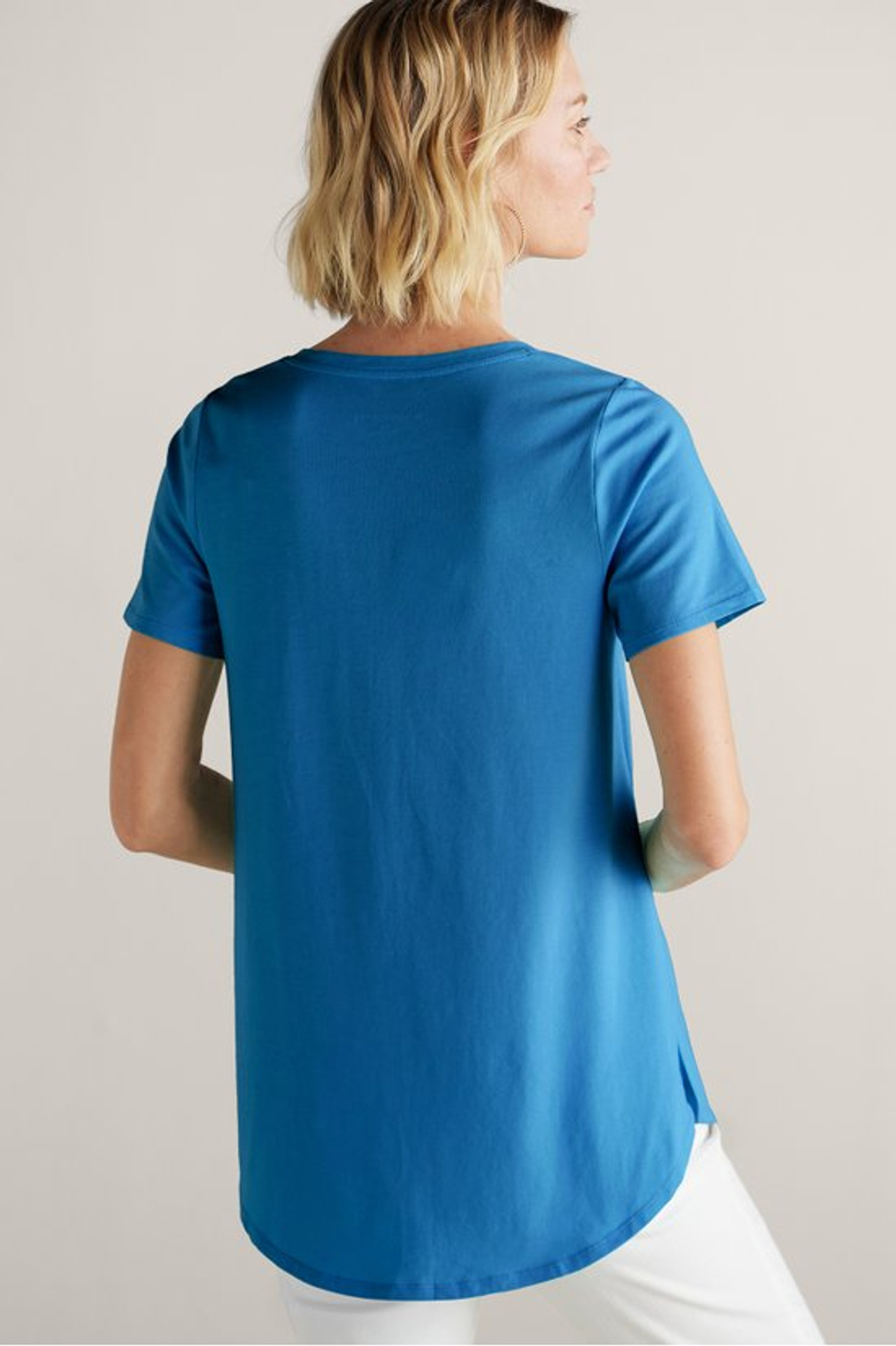 SoftEssential™ Supima® Isabel Short Sleeve Tunic - Soft Surroundings Outlet