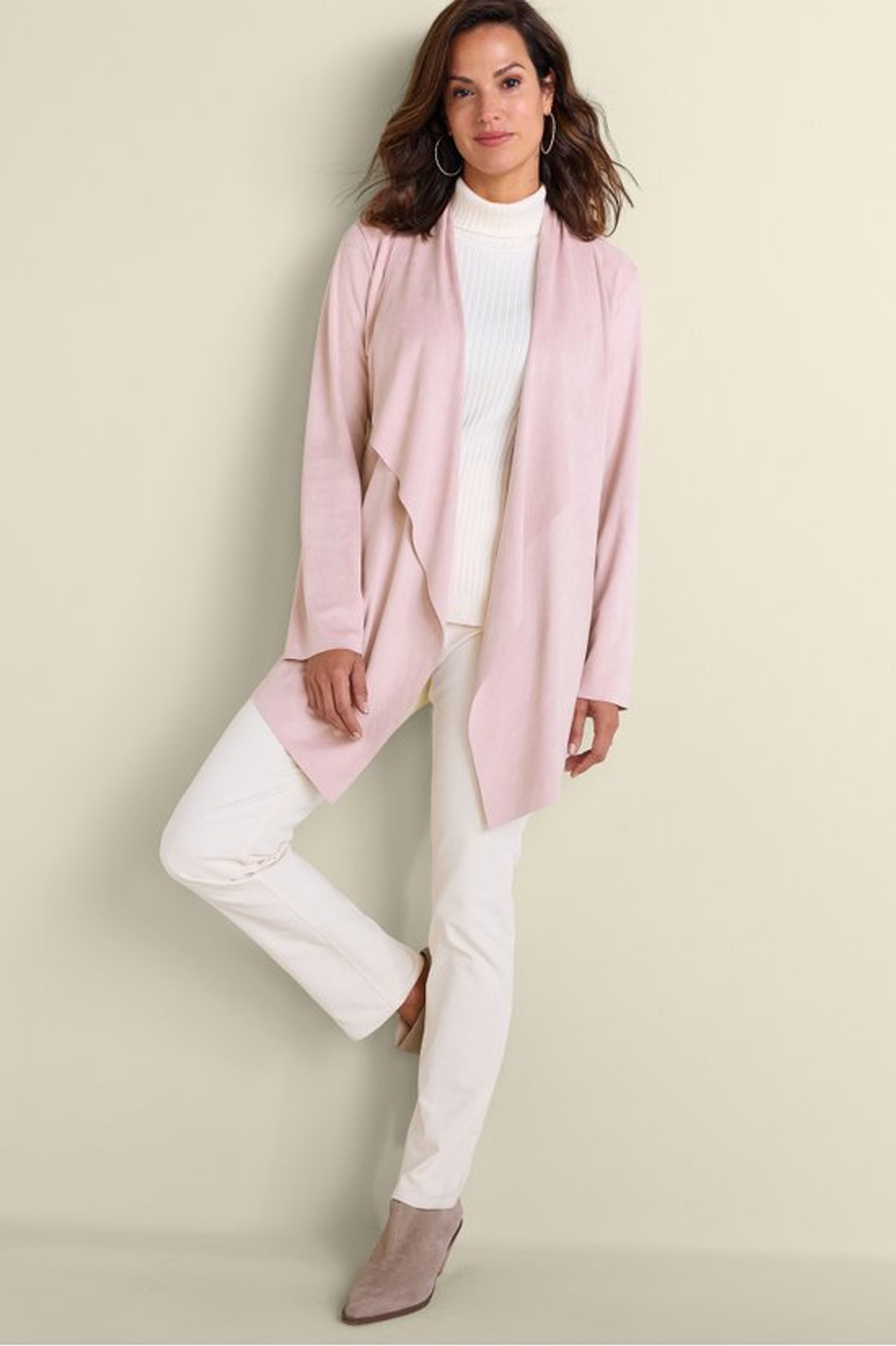 Shape Drape Faux Suede Jacket - Soft Surroundings Outlet