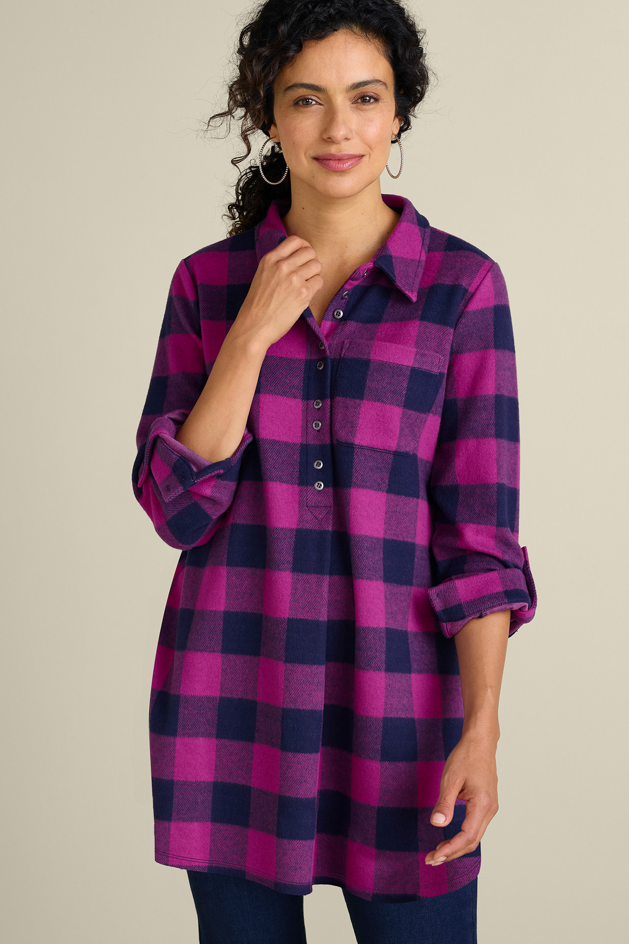 Mad About Plaid Tunic - Soft Surroundings Outlet