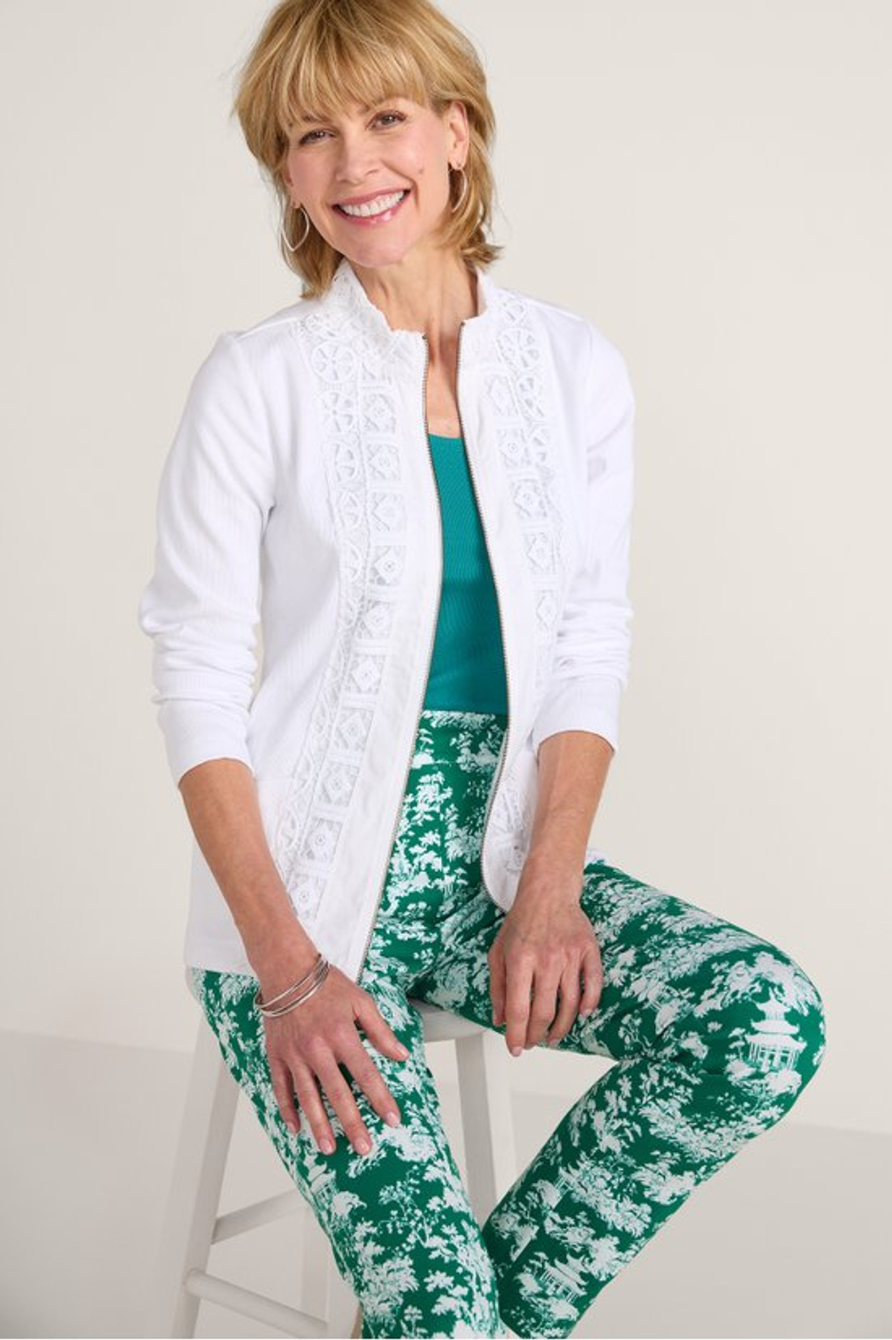 Eyelet Zip Jacket - Soft Surroundings Outlet