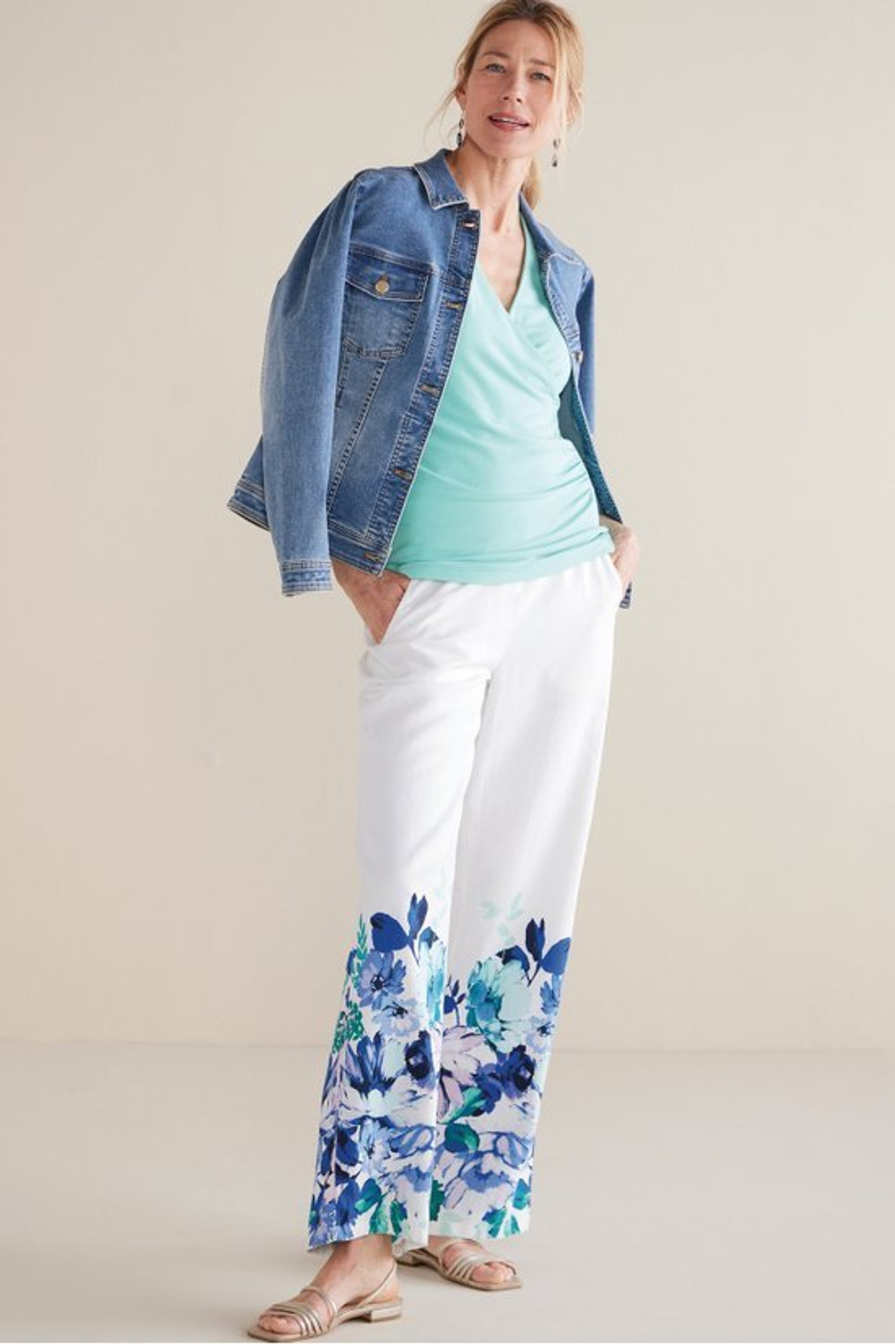 Ronna Linen Blend Wide Leg Pants - Soft Surroundings Outlet