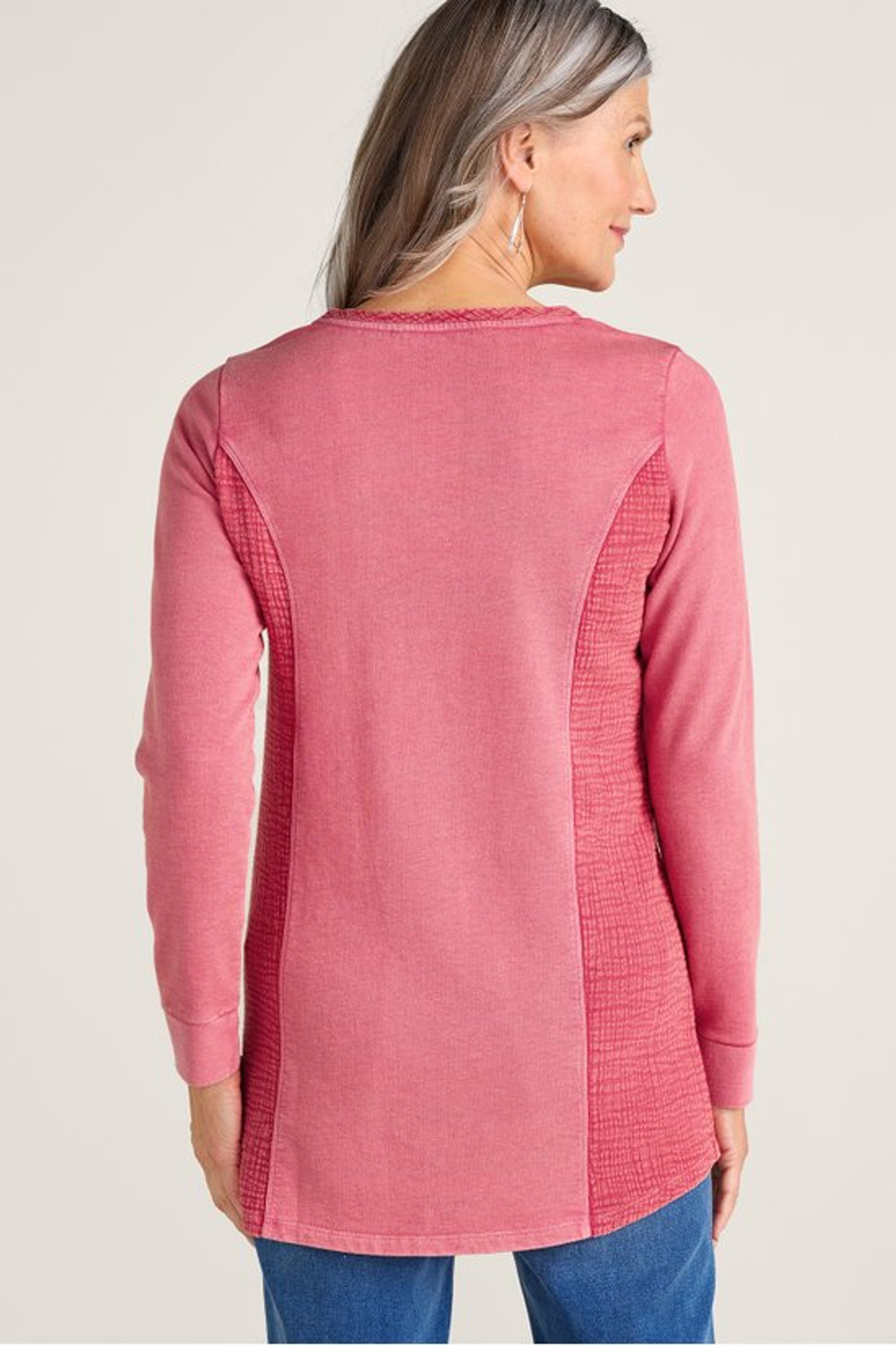 Salome French Terry & Gauze Tunic - Soft Surroundings Outlet