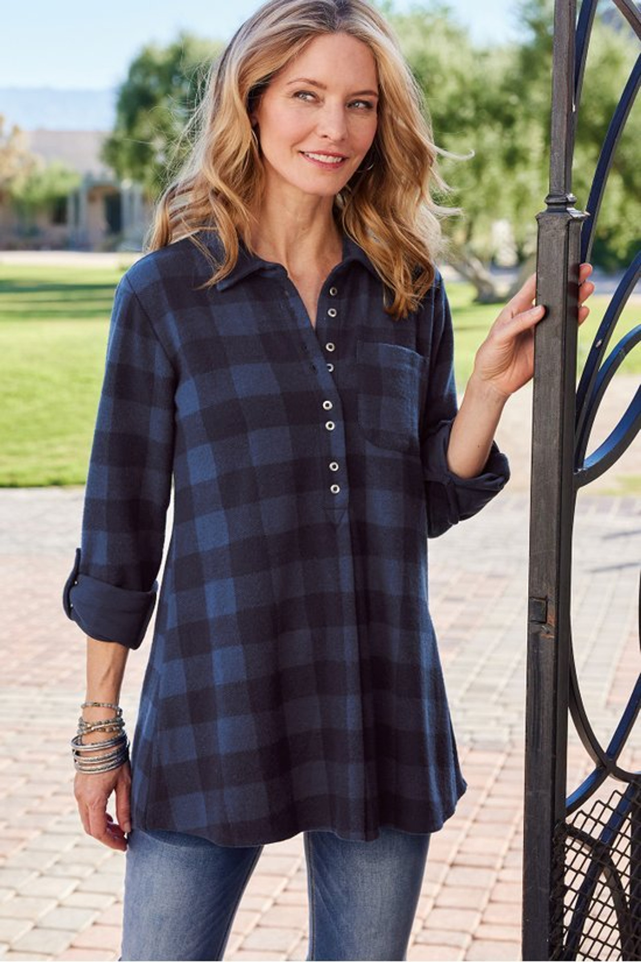 Mad About Plaid Tunic - Soft Surroundings Outlet