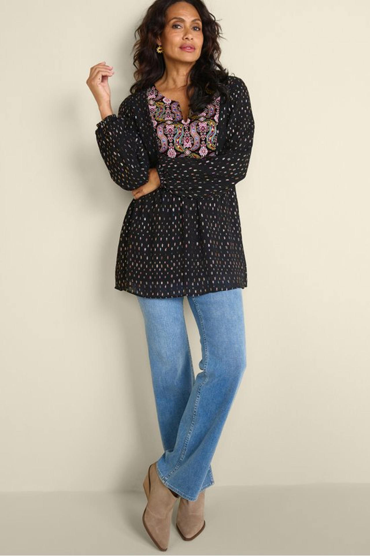 Wynn Shimmer Tunic - Soft Surroundings Outlet