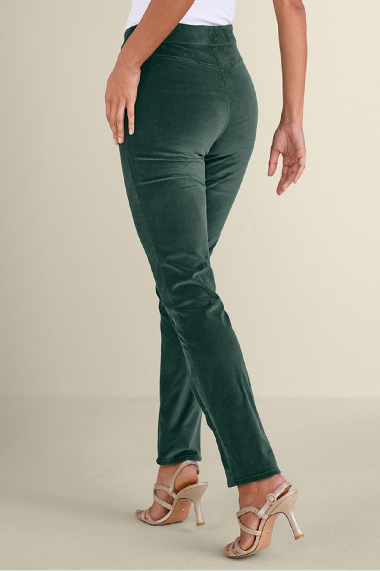 Sutton Velveteen Pull-On Slim Leg Pants - Soft Surroundings Outlet