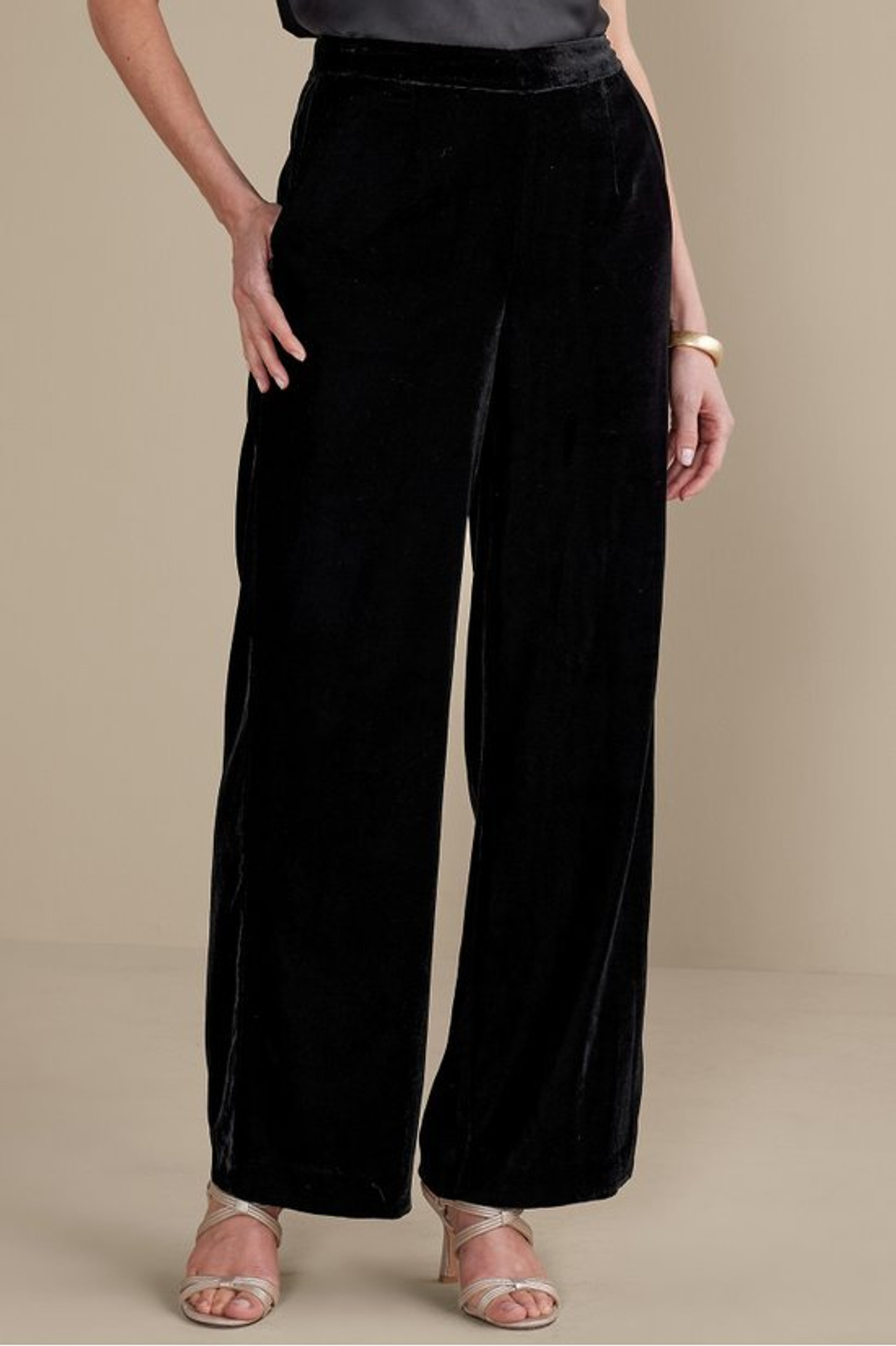 Aria Velvet Wide Leg Pants - Soft Surroundings Outlet