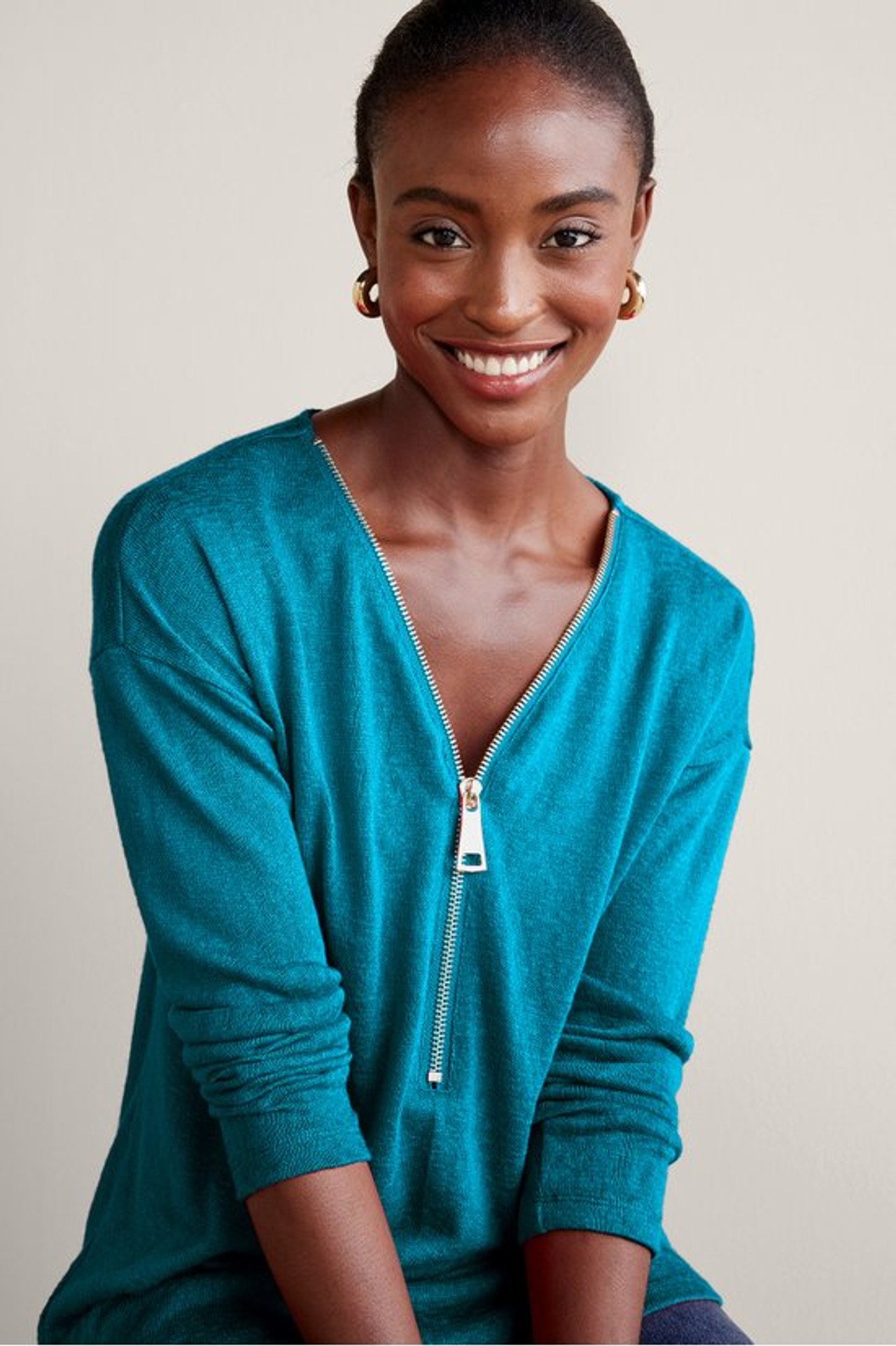 Valentina Zip Sweater - Soft Surroundings Outlet