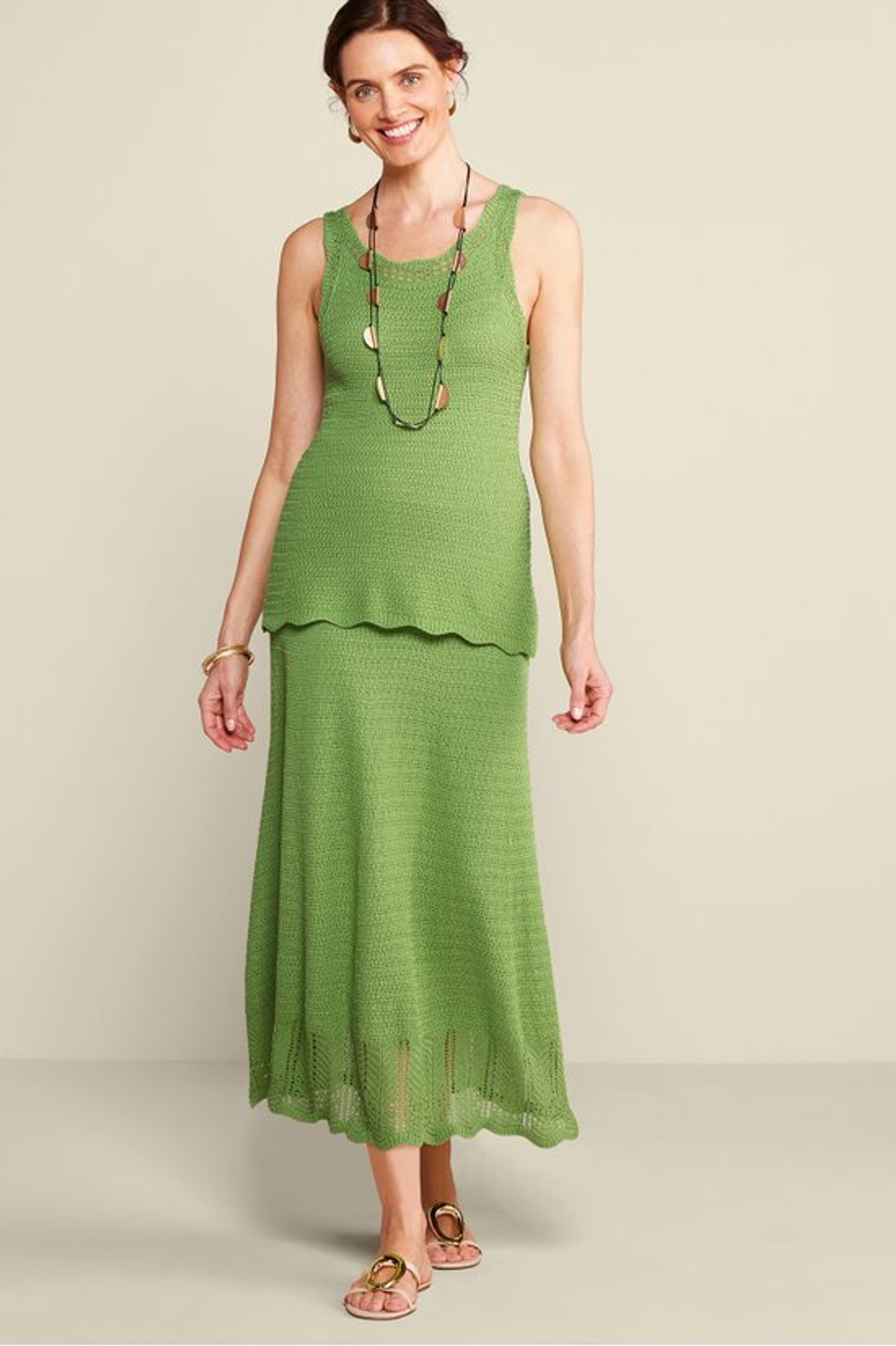 April Crochet Sweater Skirt - Soft Surroundings Outlet