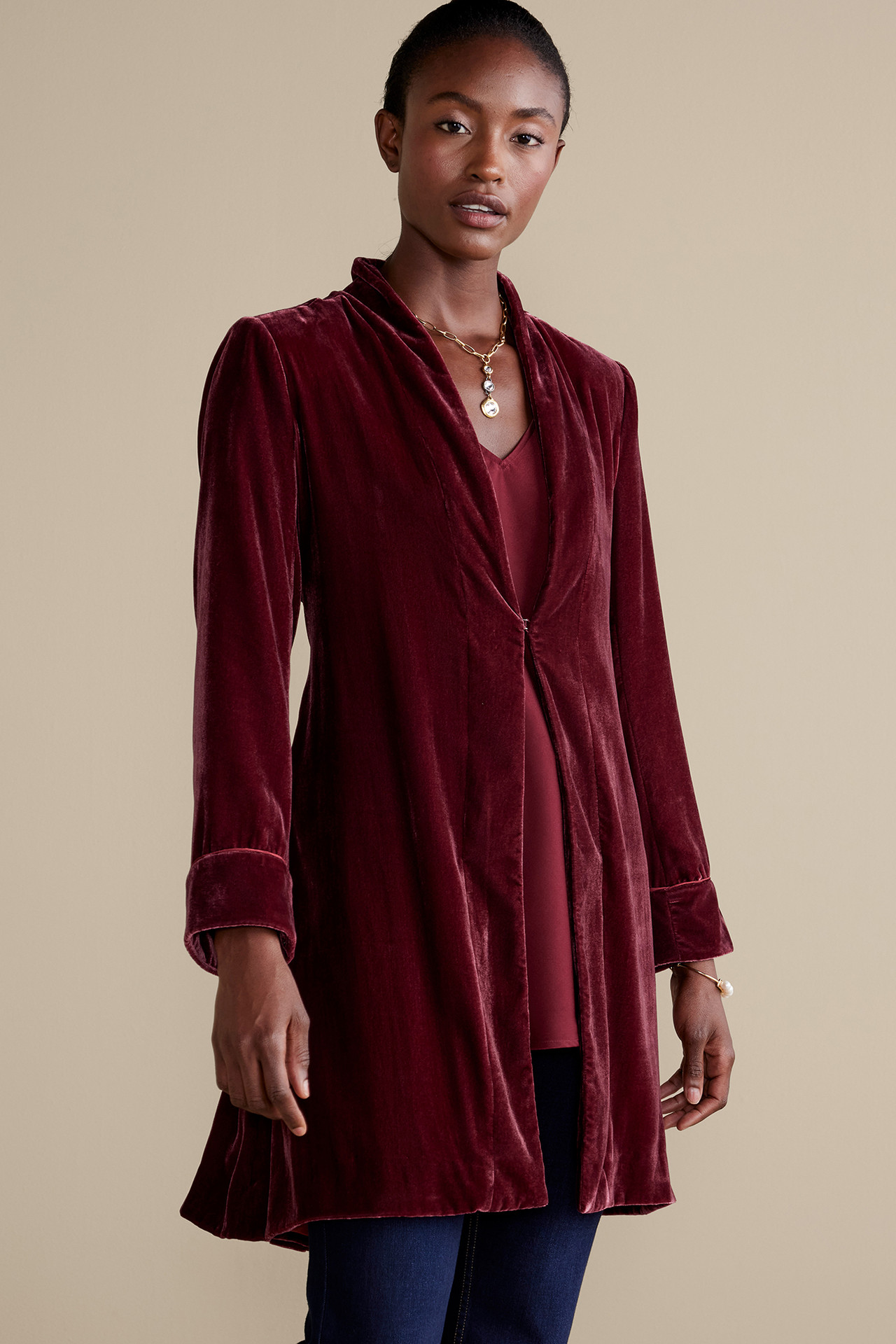 Aria Velvet Jacket - Soft Surroundings Outlet