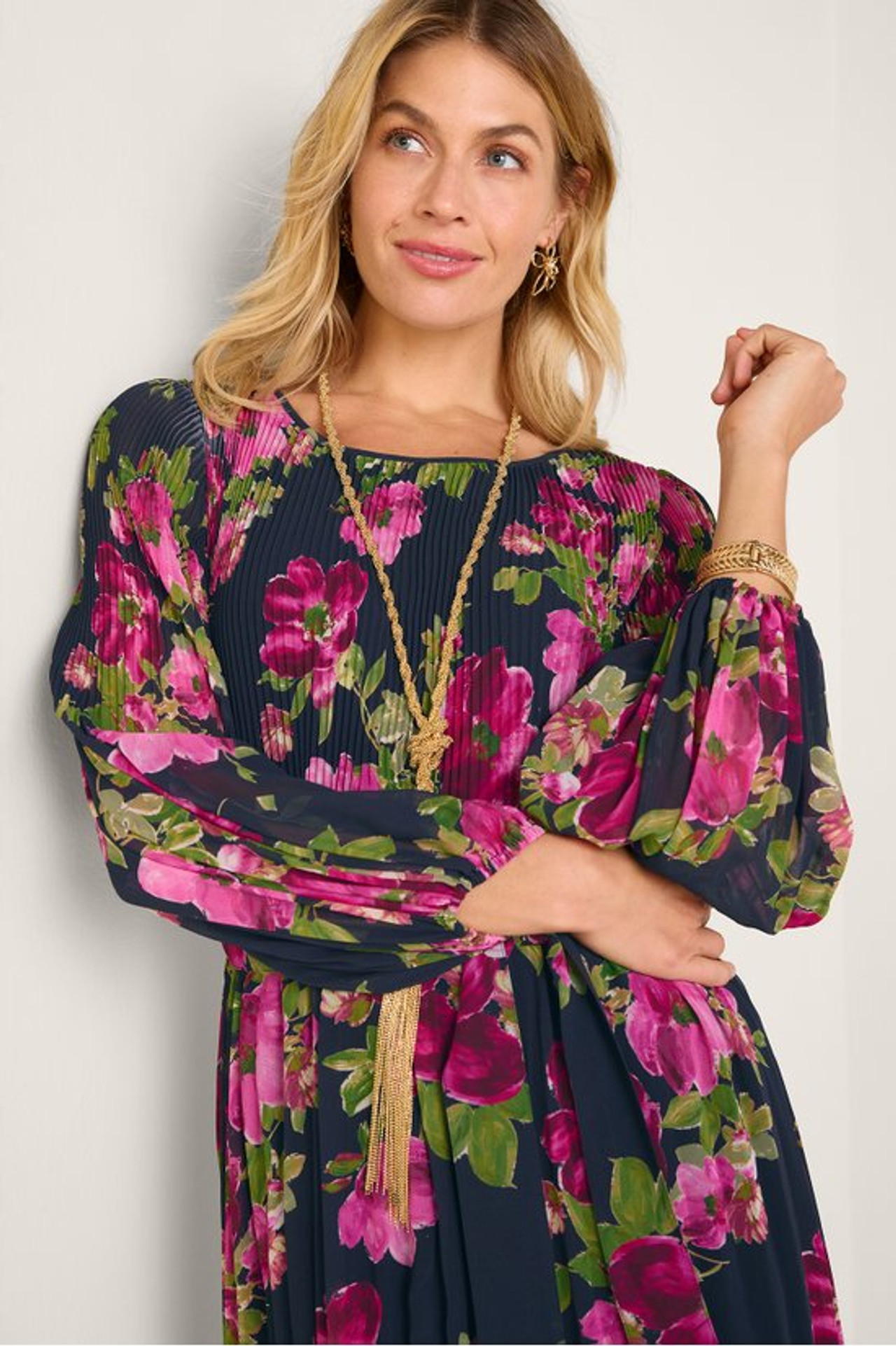 Ondine Pleated Dress - Soft Surroundings Outlet