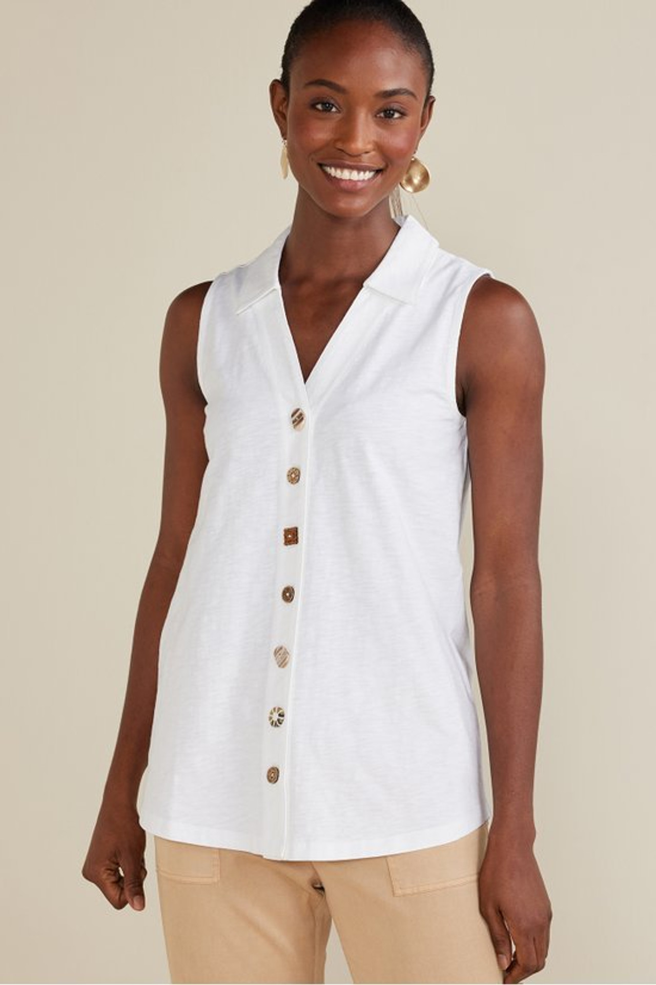 Danielle Sleeveless Tunic - Soft Surroundings Outlet