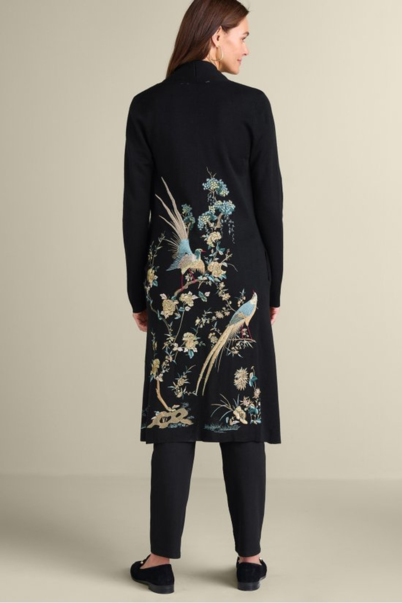 Ava Embroidered Cardigan - Soft Surroundings Outlet