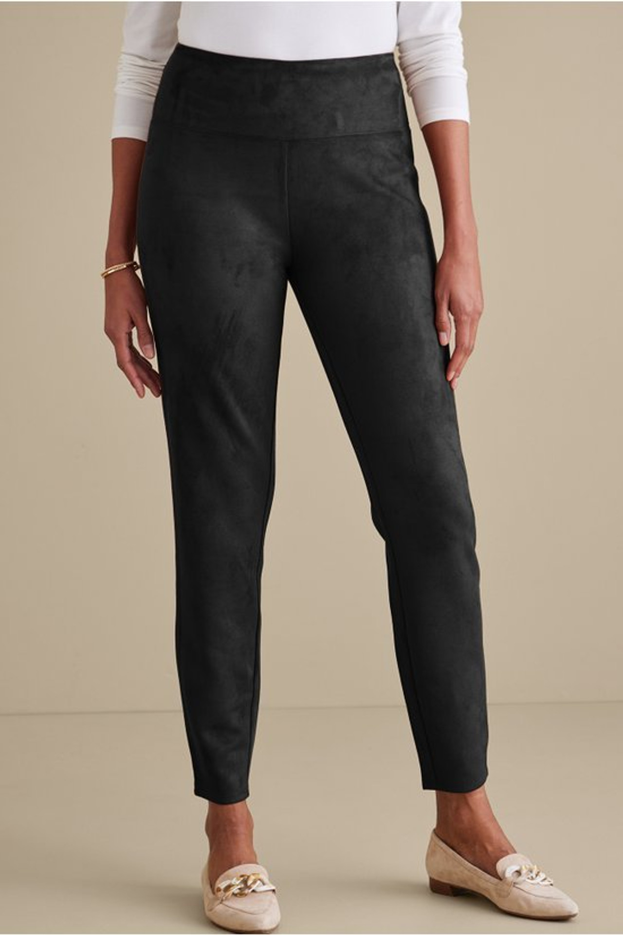 Faux Suede Pull-On Leggings - Soft Surroundings Outlet