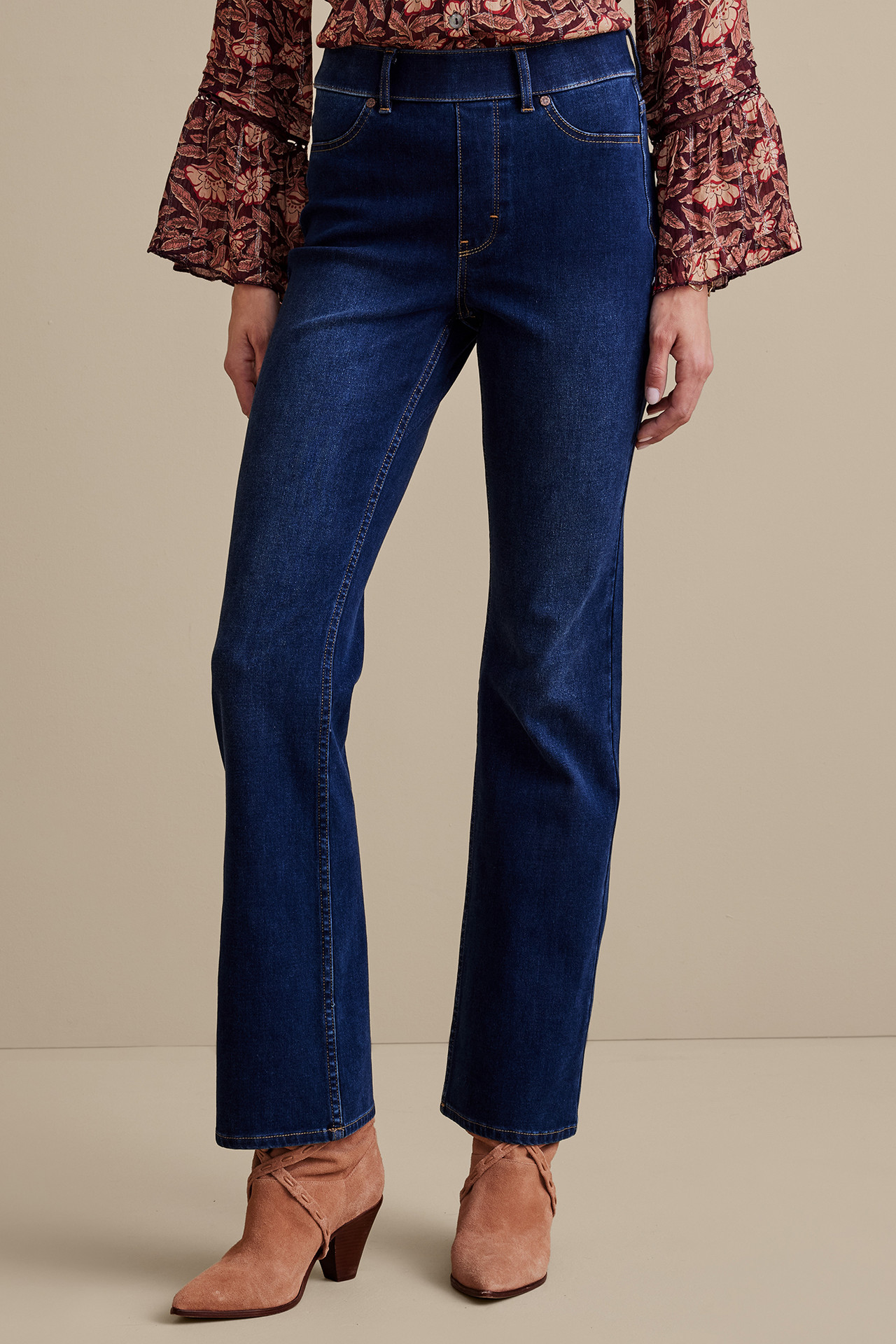 Ultimate Denim Pull-On Bootcut Jeans - Soft Surroundings Outlet