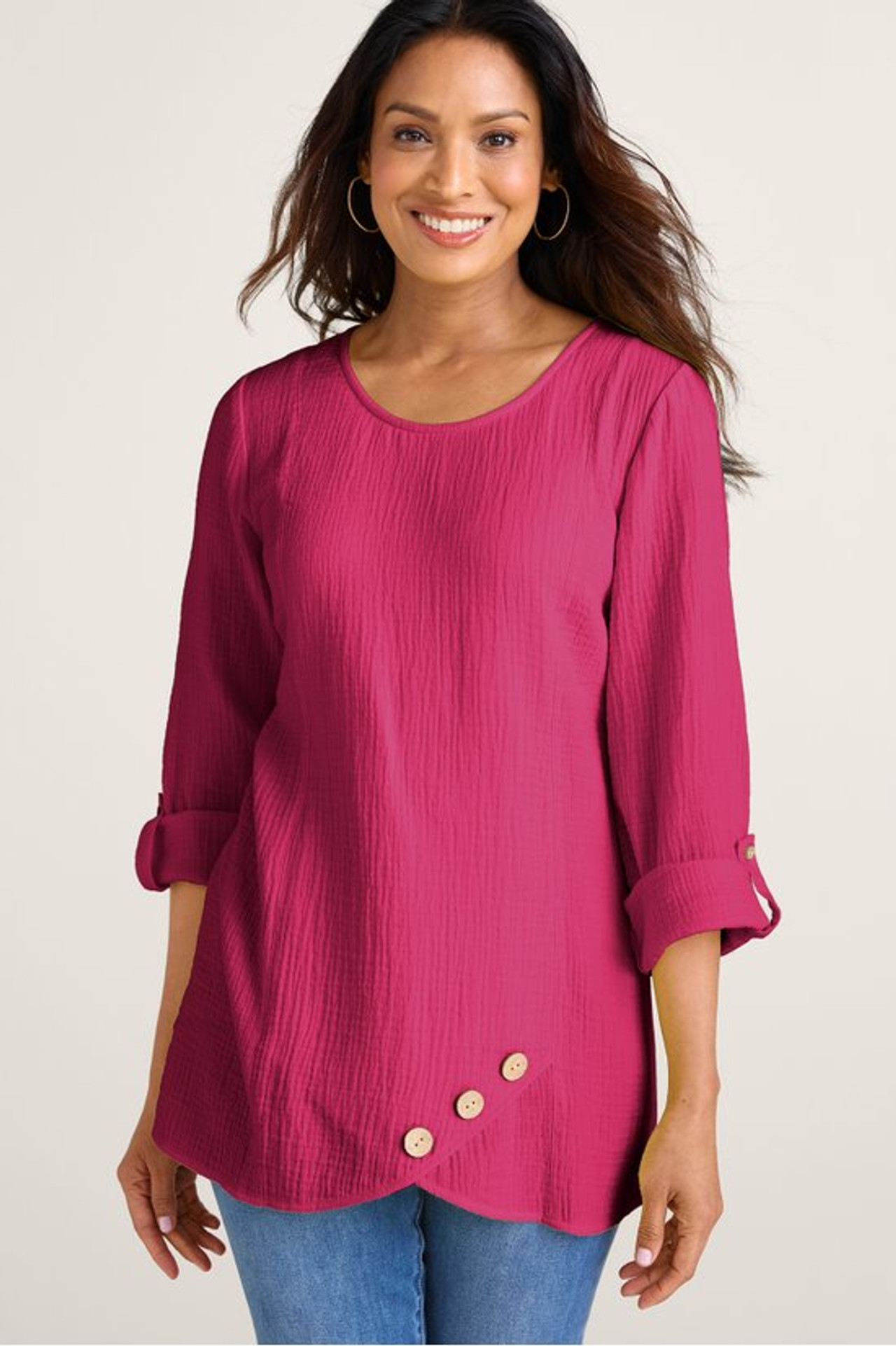 Zarina Gauze Tunic - Soft Surroundings Outlet