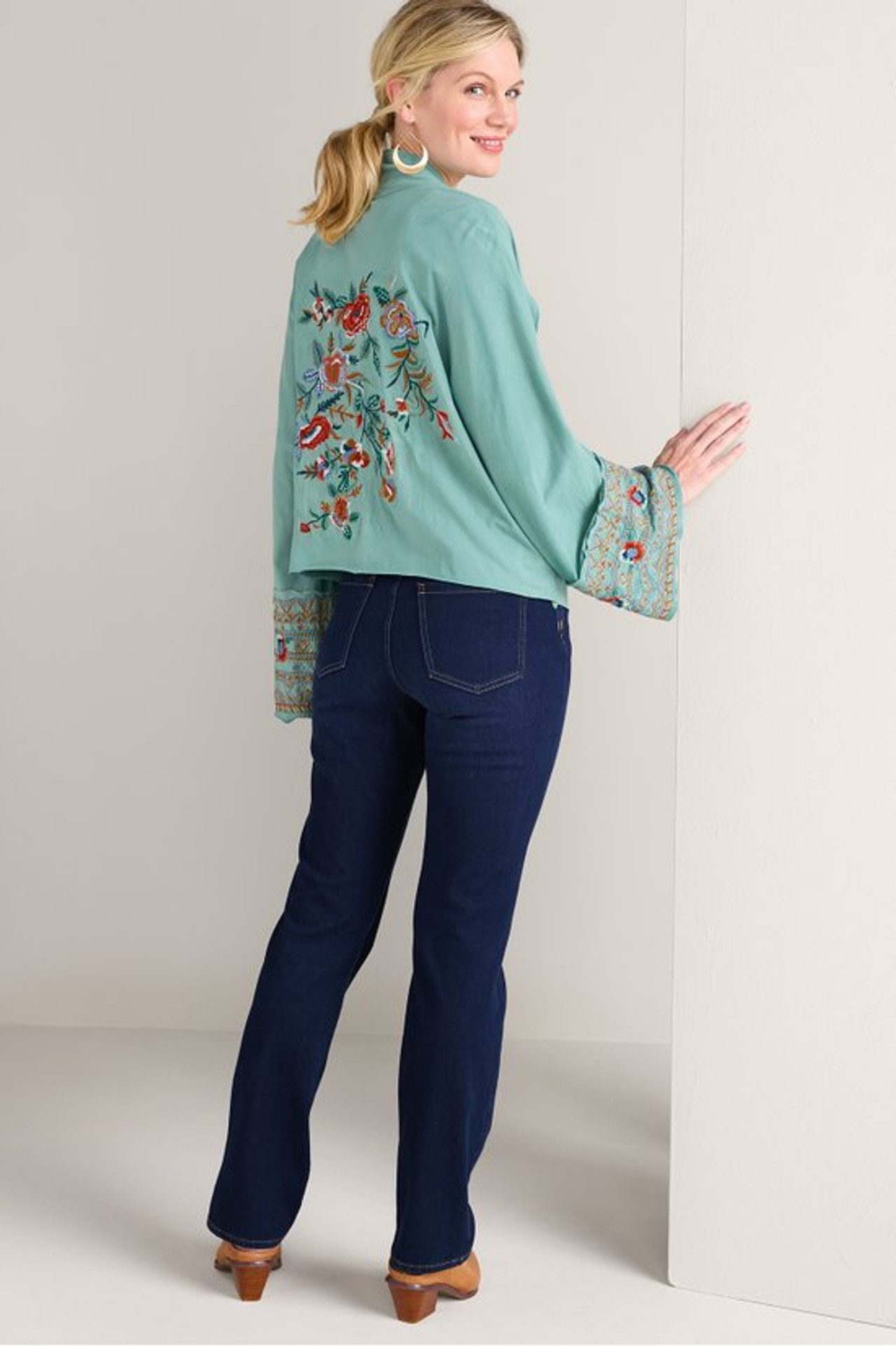 Zerah Embroidered Topper - Soft Surroundings Outlet