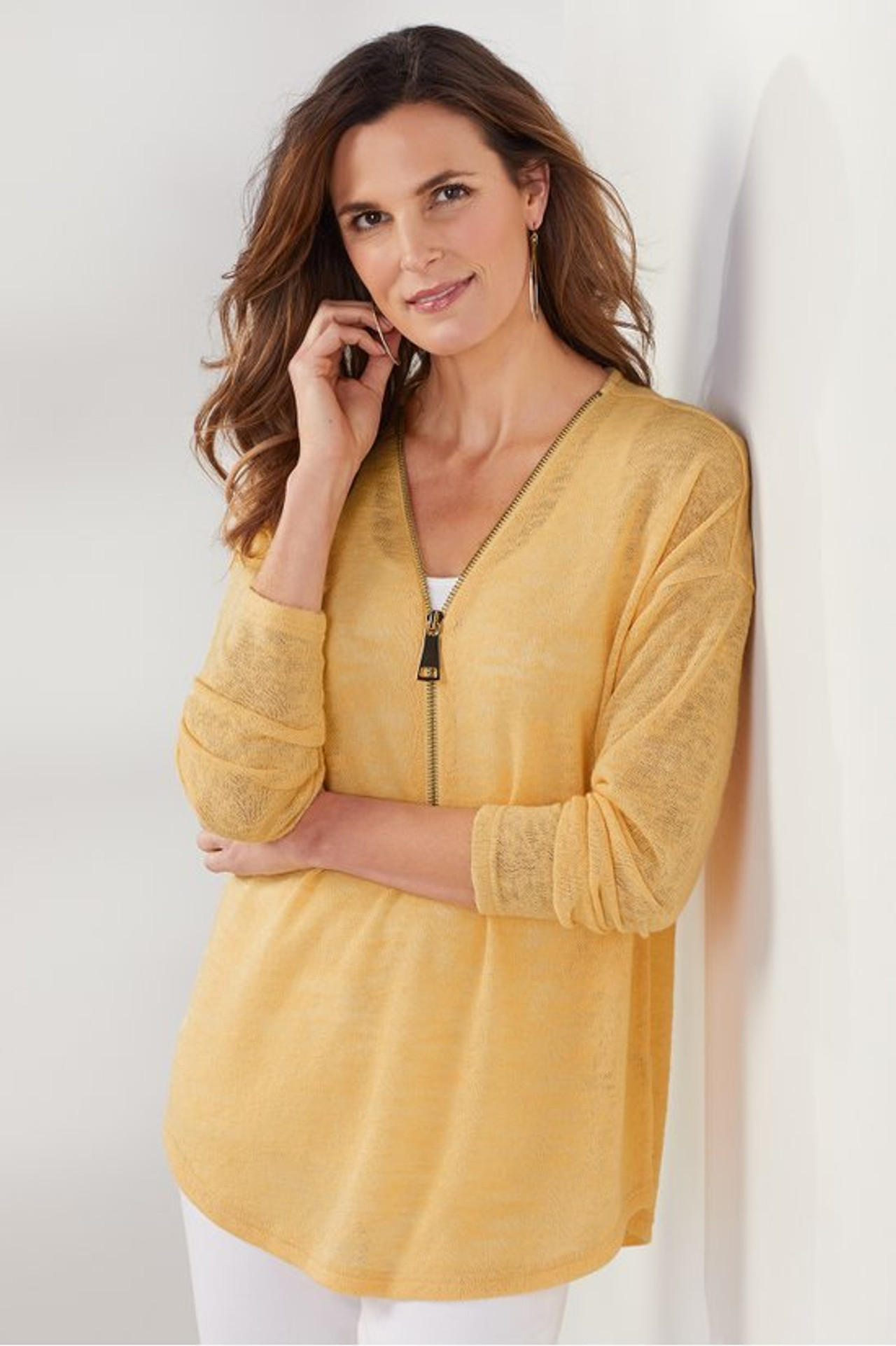 Valentina Zip Sweater - Soft Surroundings Outlet