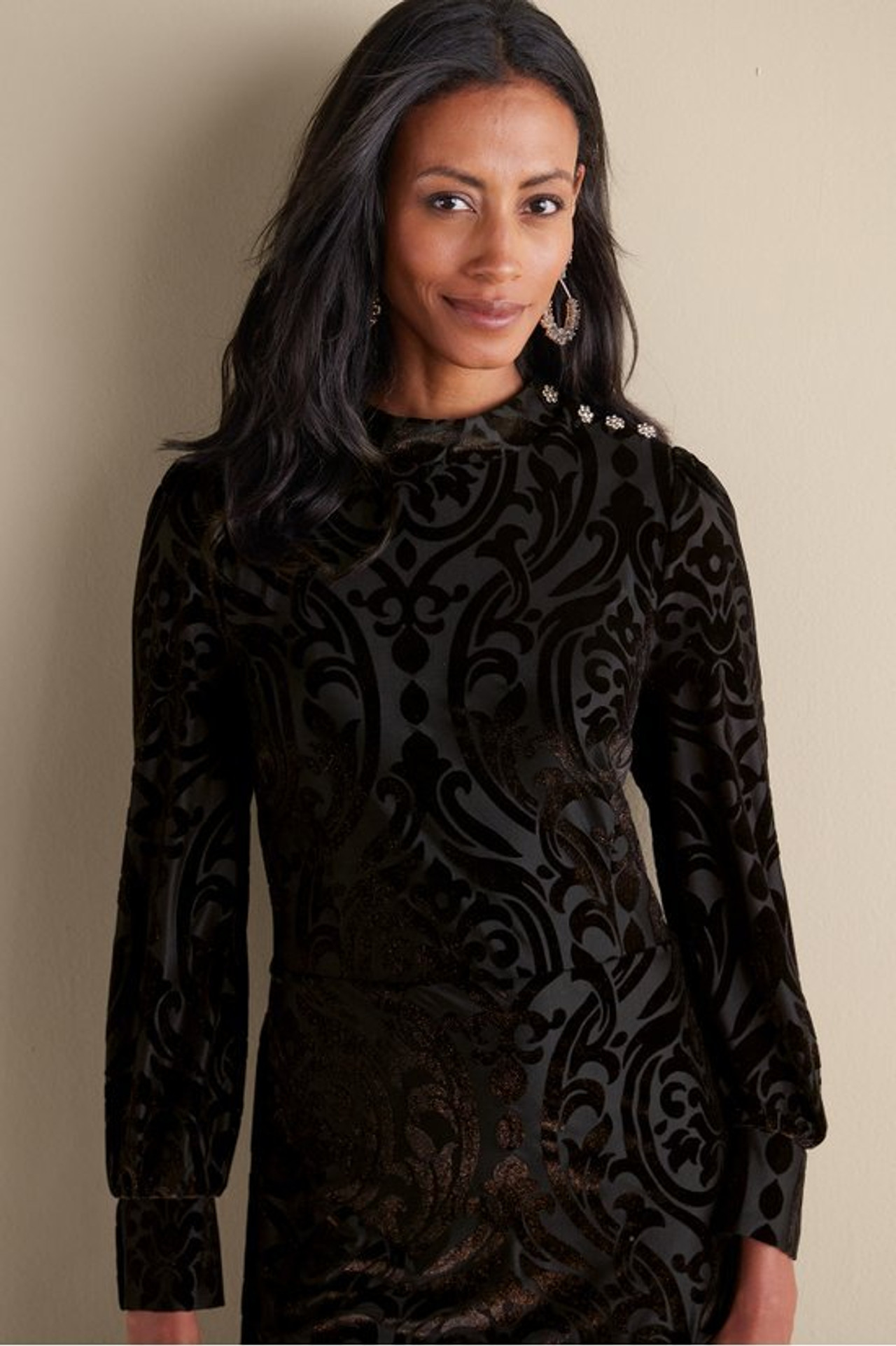 Hadley Velvet Dress - Soft Surroundings Outlet