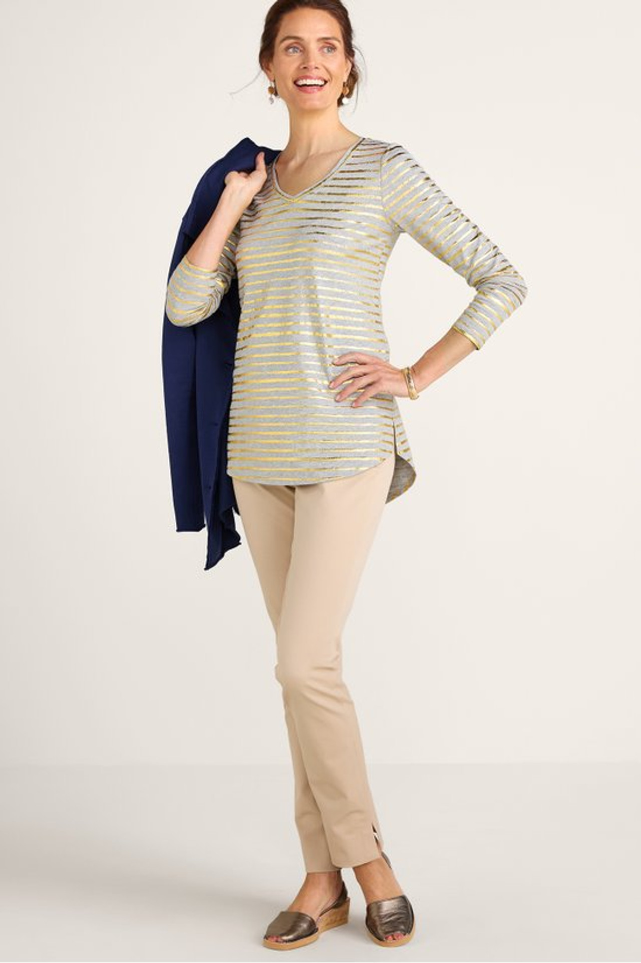SoftEssential™ Supima® Isabel Long Sleeve Tunic - Soft Surroundings Outlet