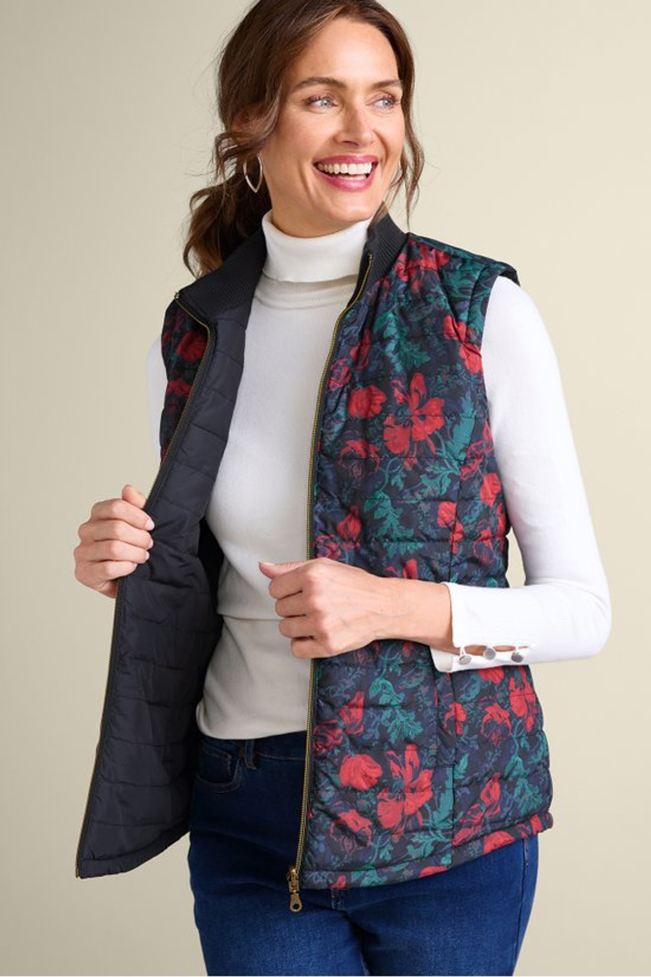 Sienna Reversible Puffer Vest - Soft Surroundings Outlet