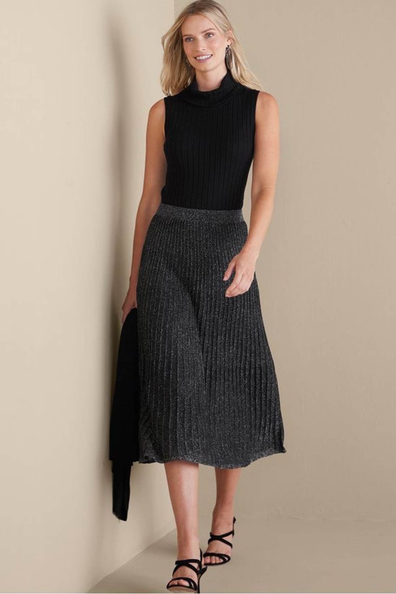 Nisha Knit Pleated Skirt - Soft Surroundings Outlet
