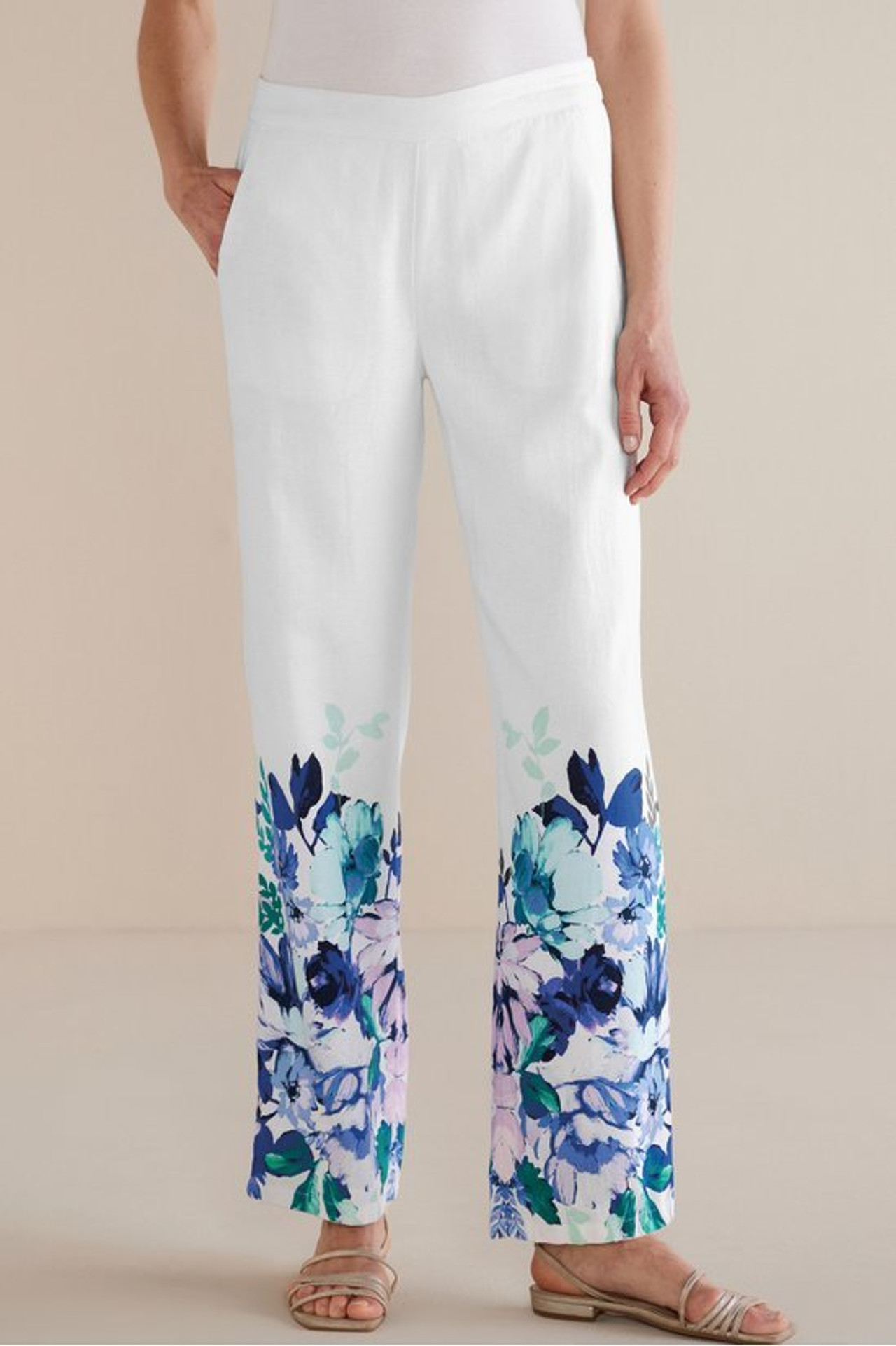 Ronna Linen Blend Wide Leg Pants - Soft Surroundings Outlet