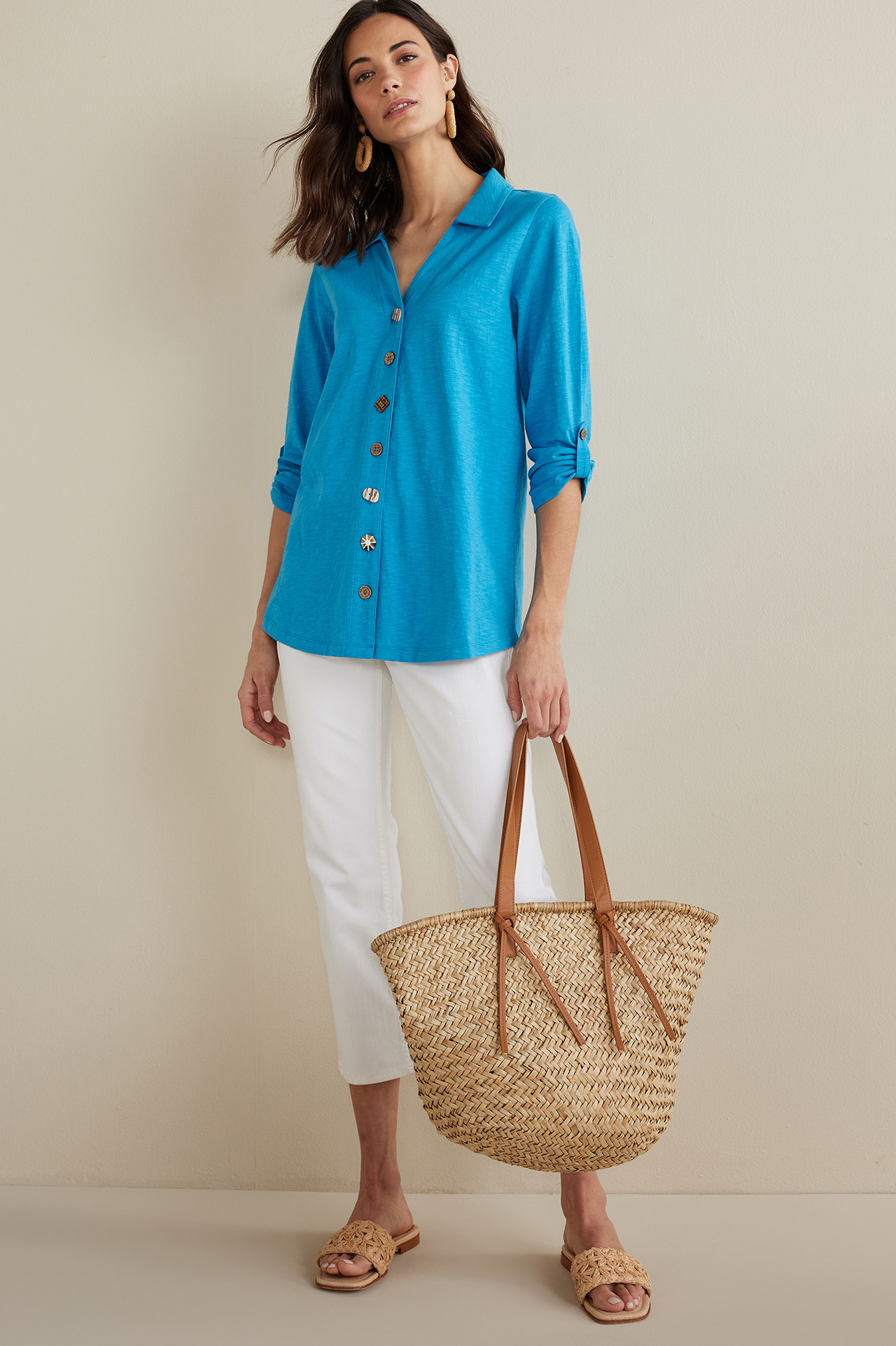 Danielle 3/4 Sleeve Tunic - Soft Surroundings Outlet