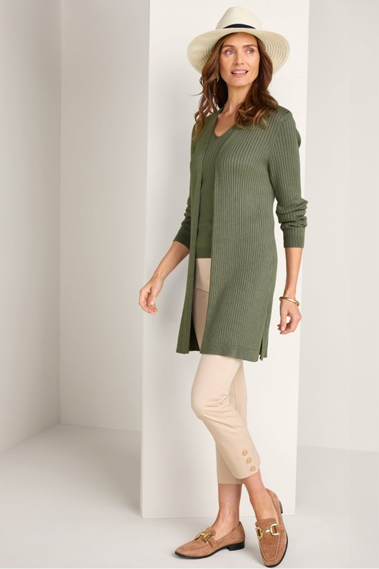 SoftEssential™ Ribbed Long Cardi - Soft Surroundings Outlet