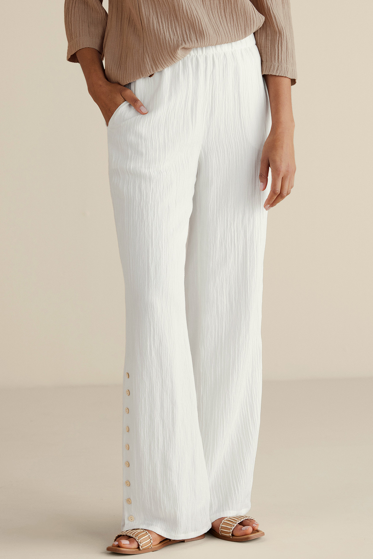 Oceo Gauze Wide-Leg Pants - Soft Surroundings Outlet