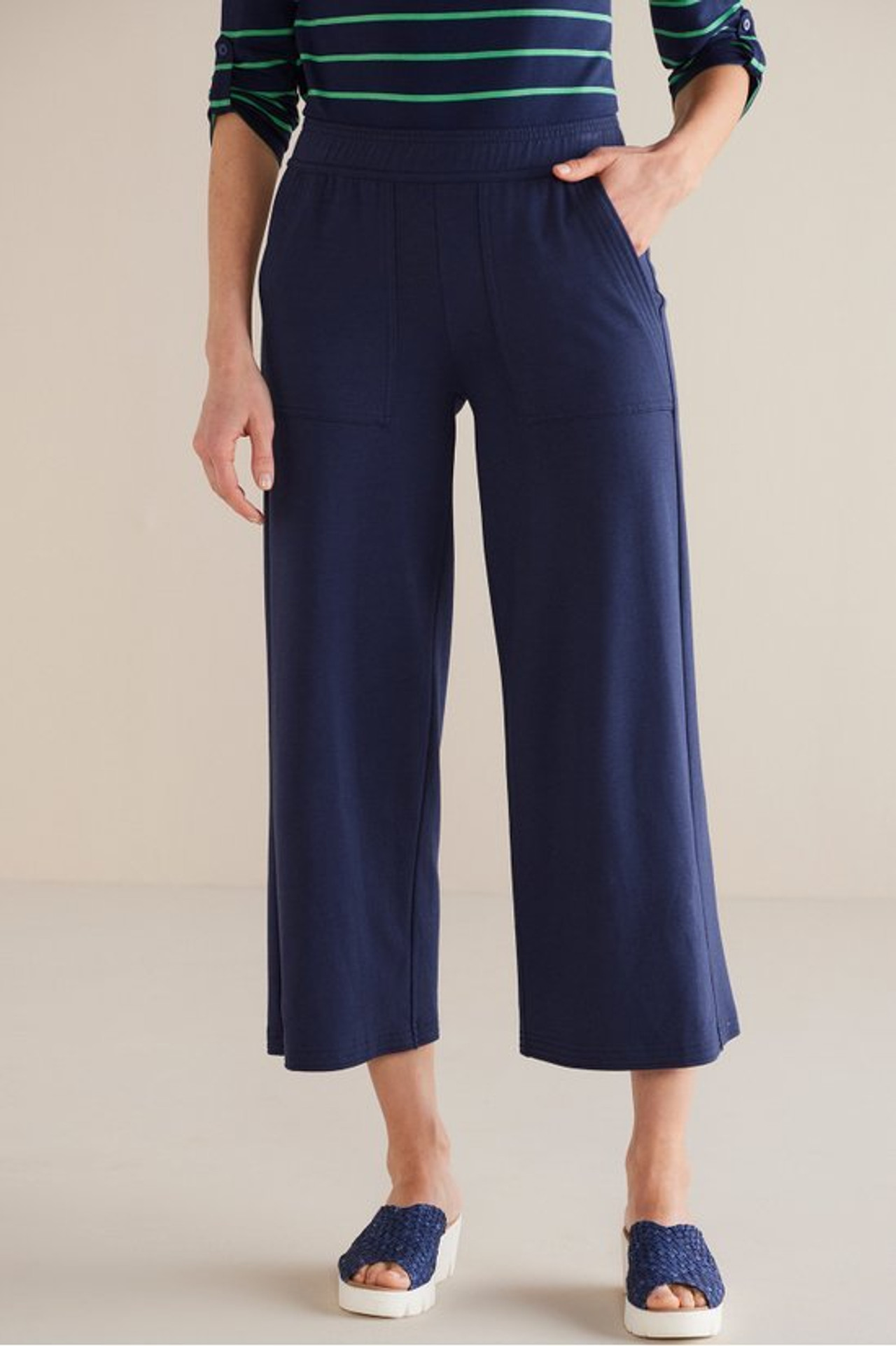 Fina French Terry Crop Pants - Soft Surroundings Outlet