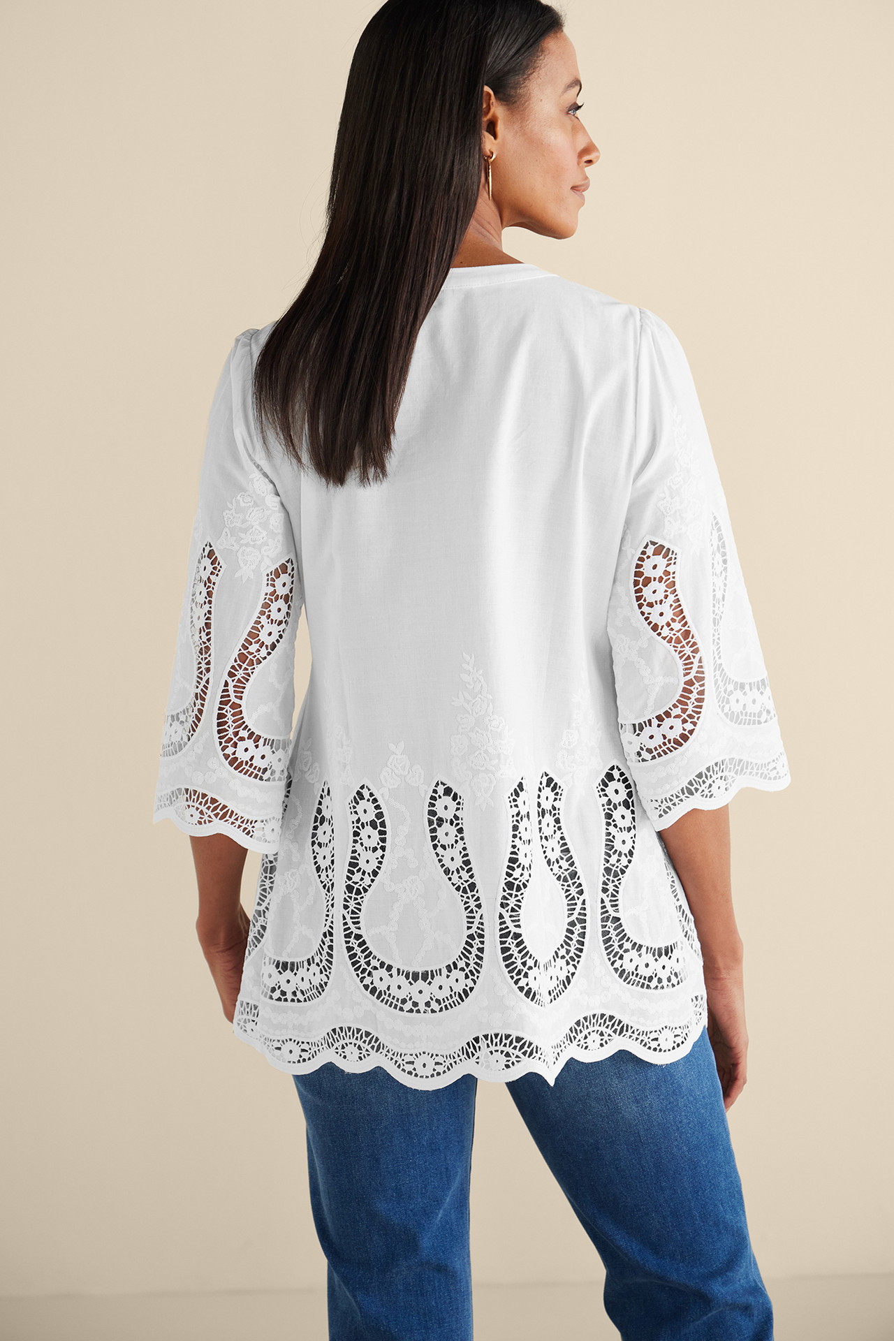 Trella Eyelet Top - Soft Surroundings Outlet